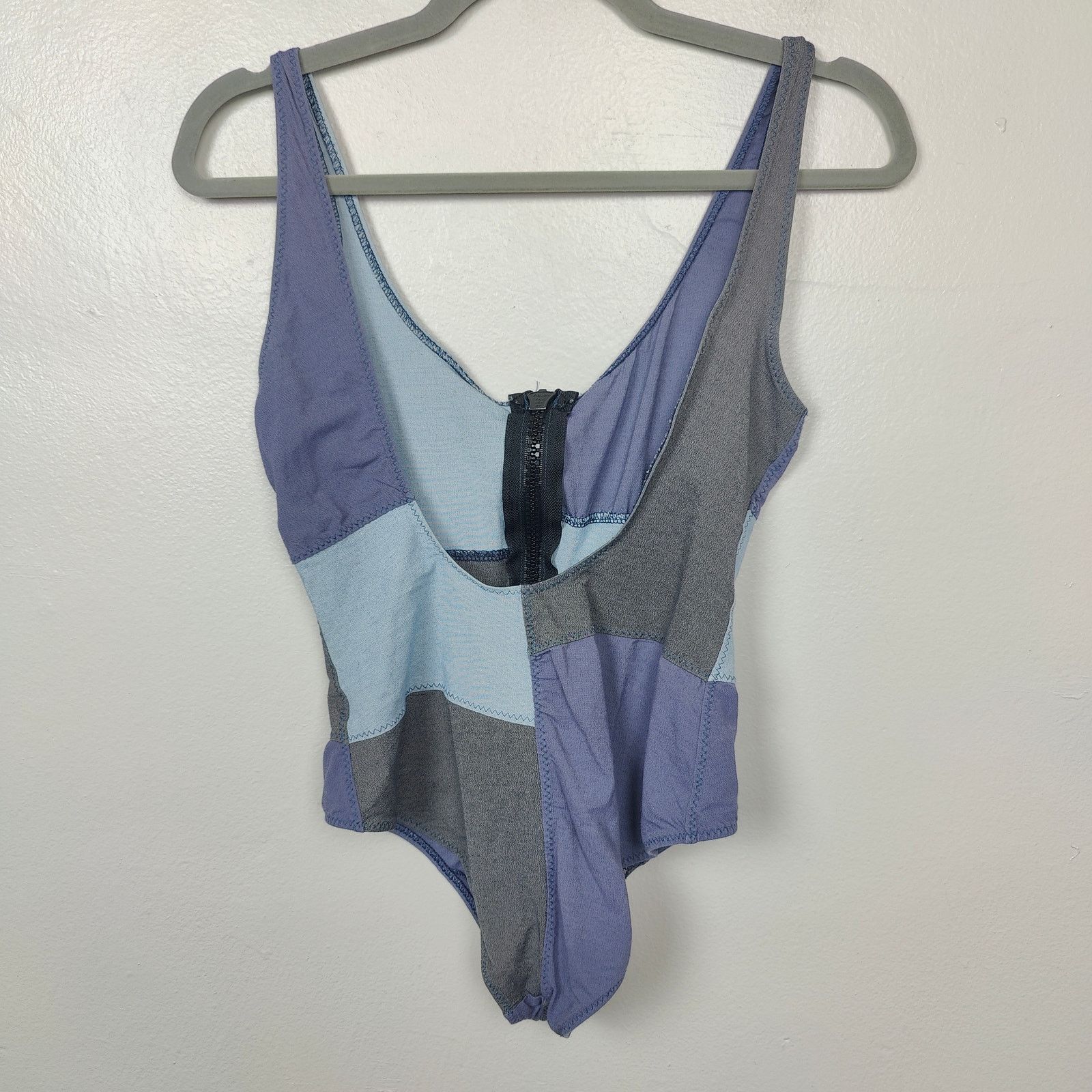Lisa Marie Fernandez Lisa Marie Fernandez Patchwork Swimsuit Womens 3 6-8 Blue Size ONE SIZE - 3 Thumbnail