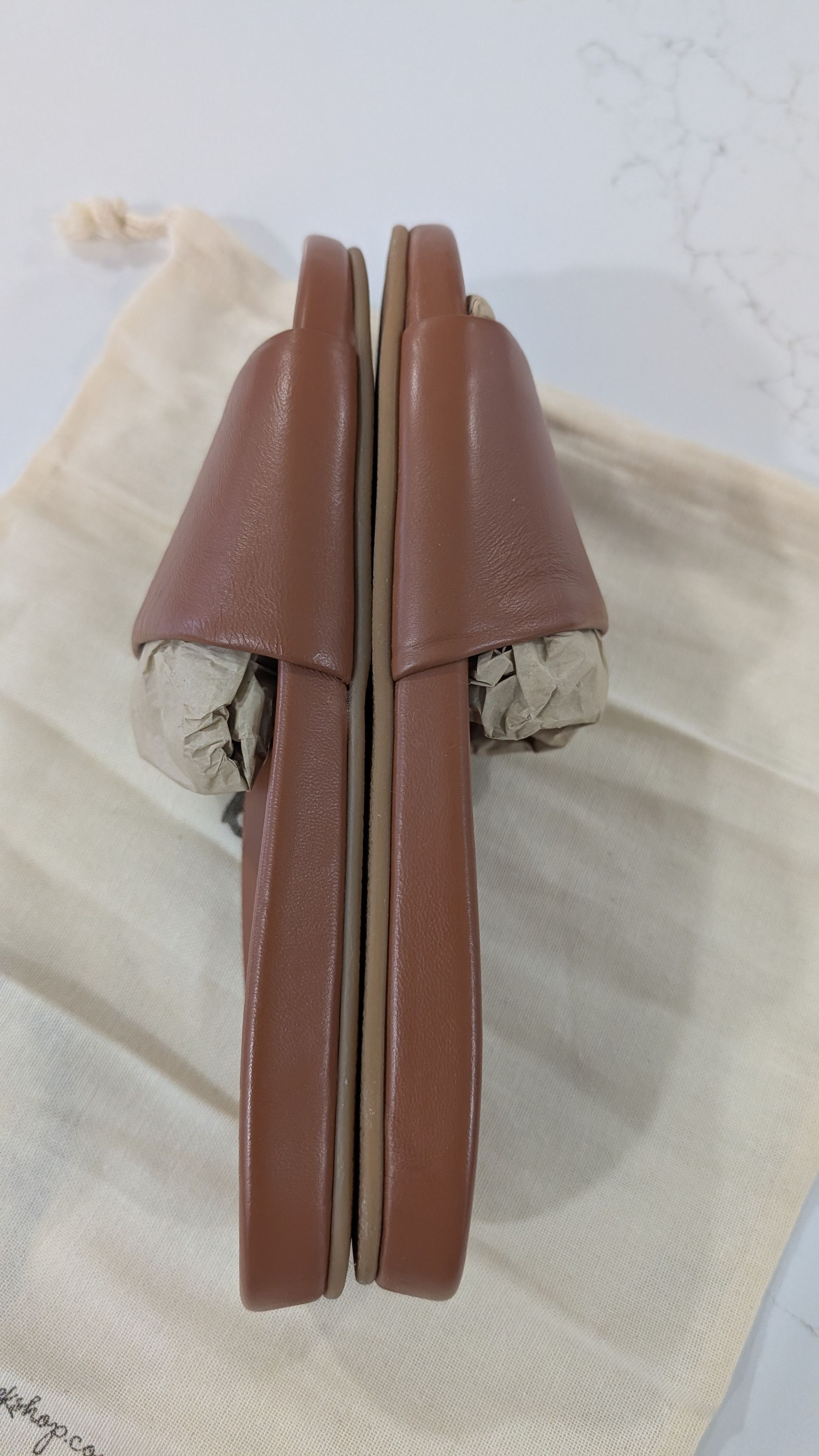beek Beek Pelican Leather Slide Platform Sandal Tan Size 10 Size US 10 / IT 40 - 10 Thumbnail