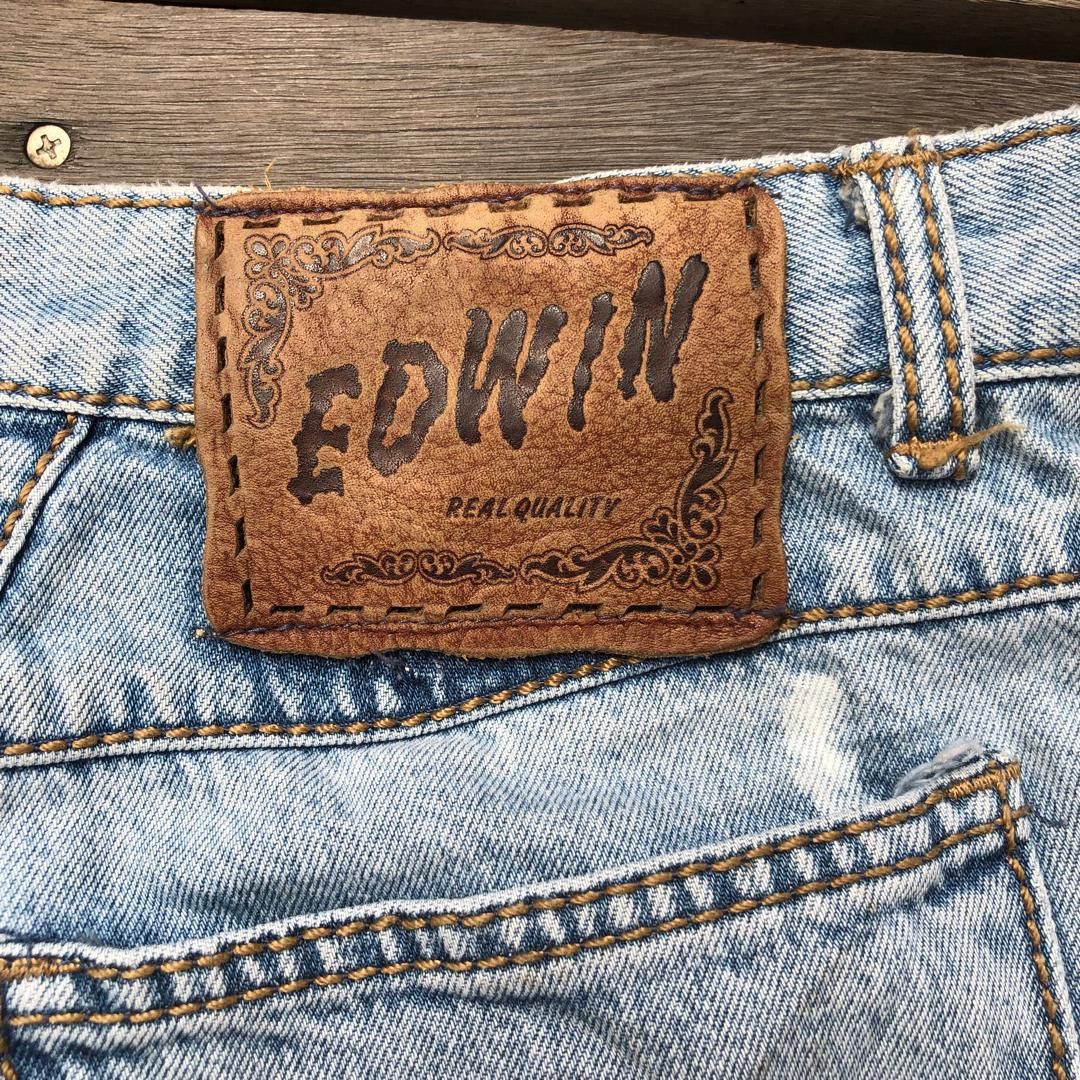 Edwin Edwin Denim Jorts Light Wash Y2K Wide Shorts Japan Size 27" / US 4 / IT 40 - 7 Thumbnail