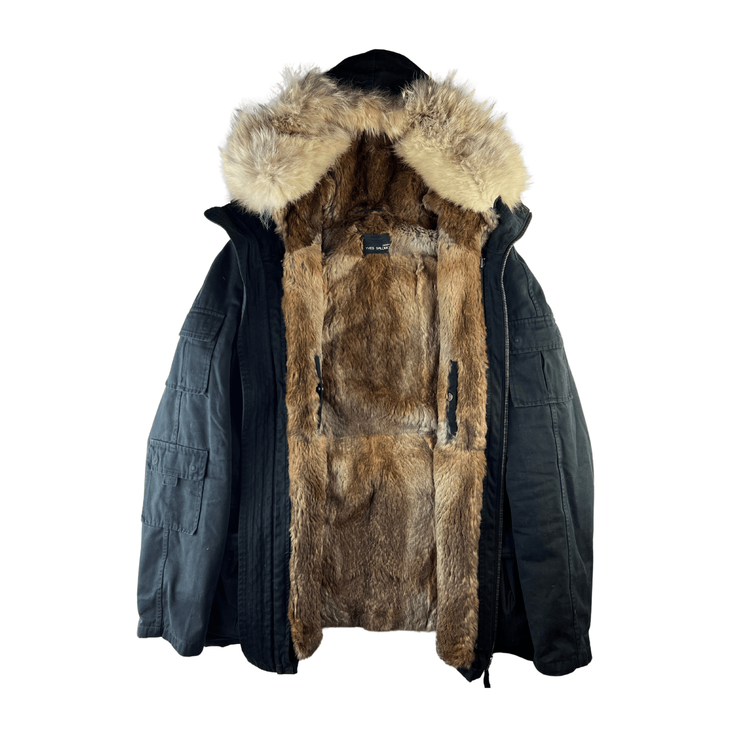 Yves Salomon Yves Salomon Black Fur Parka Jacket Size US S / EU 44-46 / 1 - 3 Thumbnail