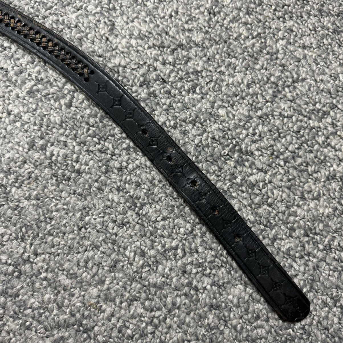 Vintage Vintage Unisex Black Leather Western Whipstitch Skinny Belt Size ONE SIZE - 4 Thumbnail