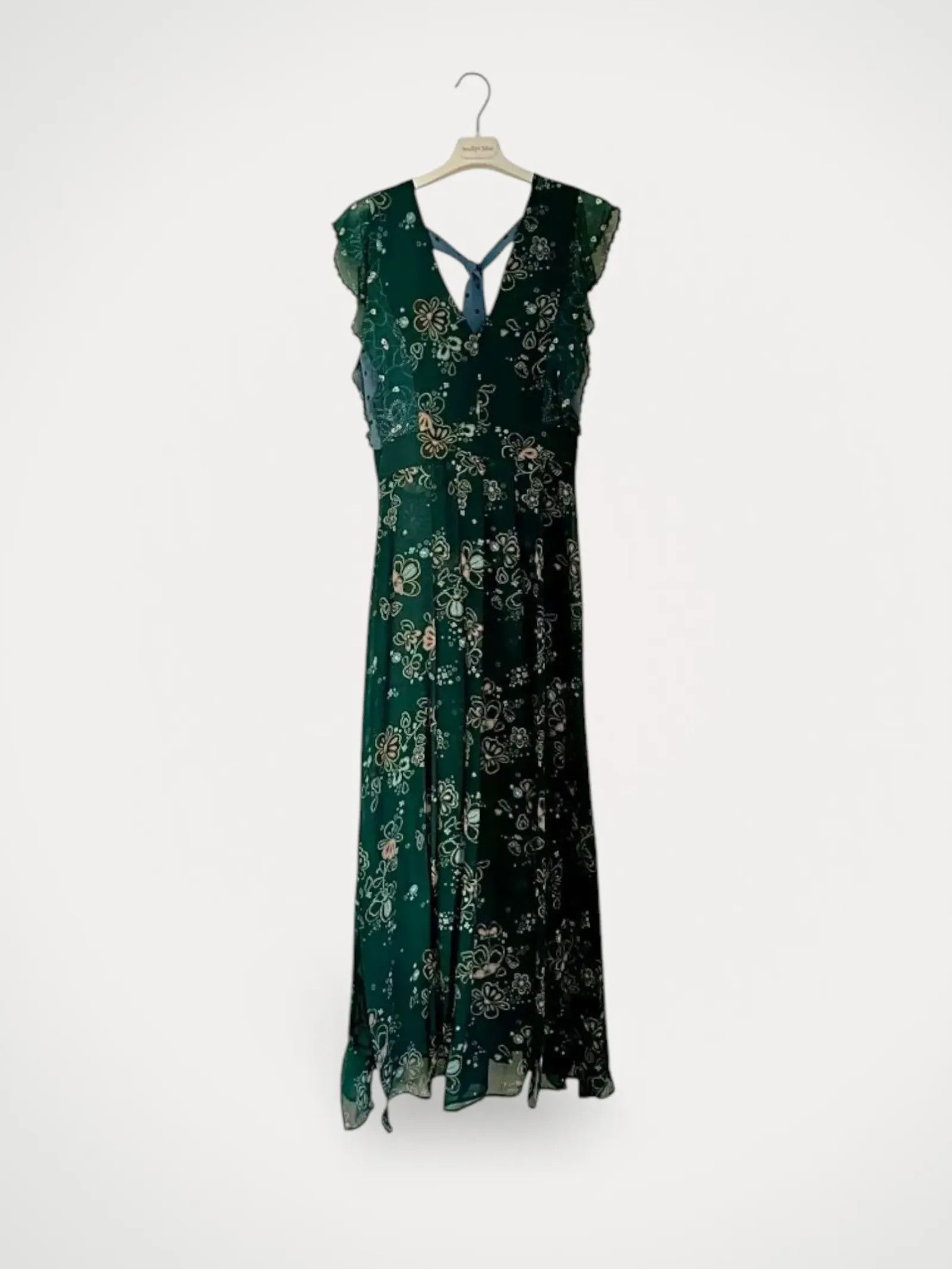 green silk mini dress Chloe Dress main image 0