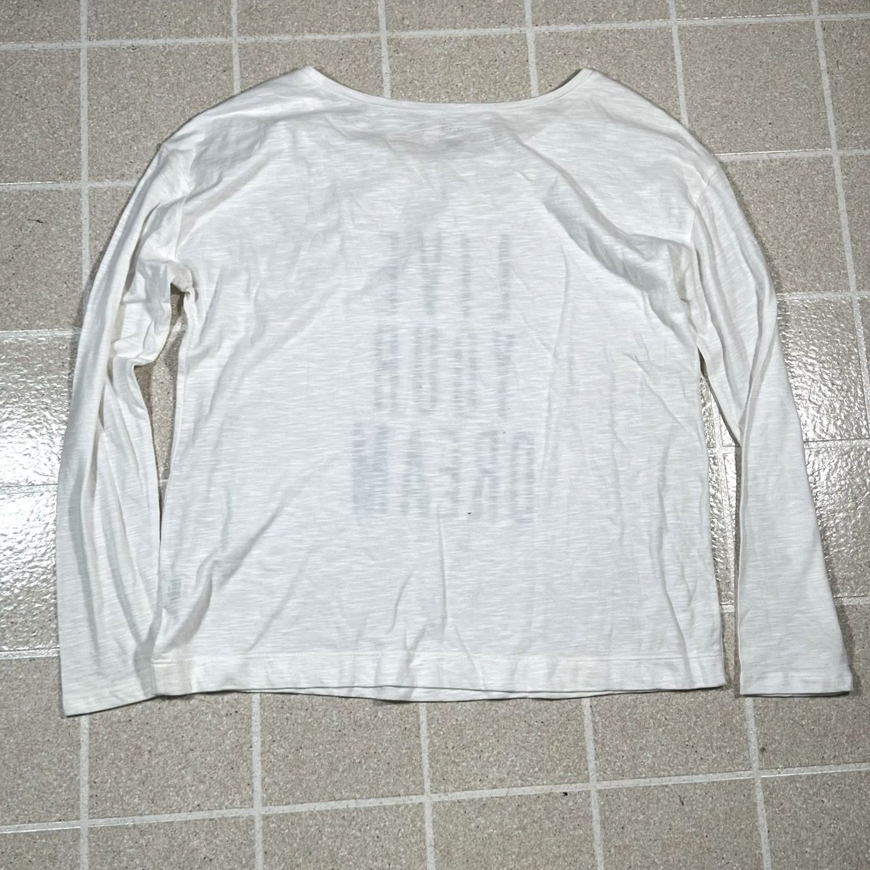 Vintage Ana Women's Longsleeve Top L White Live Your Dream Size L / US 10 / IT 46 - 4 Thumbnail