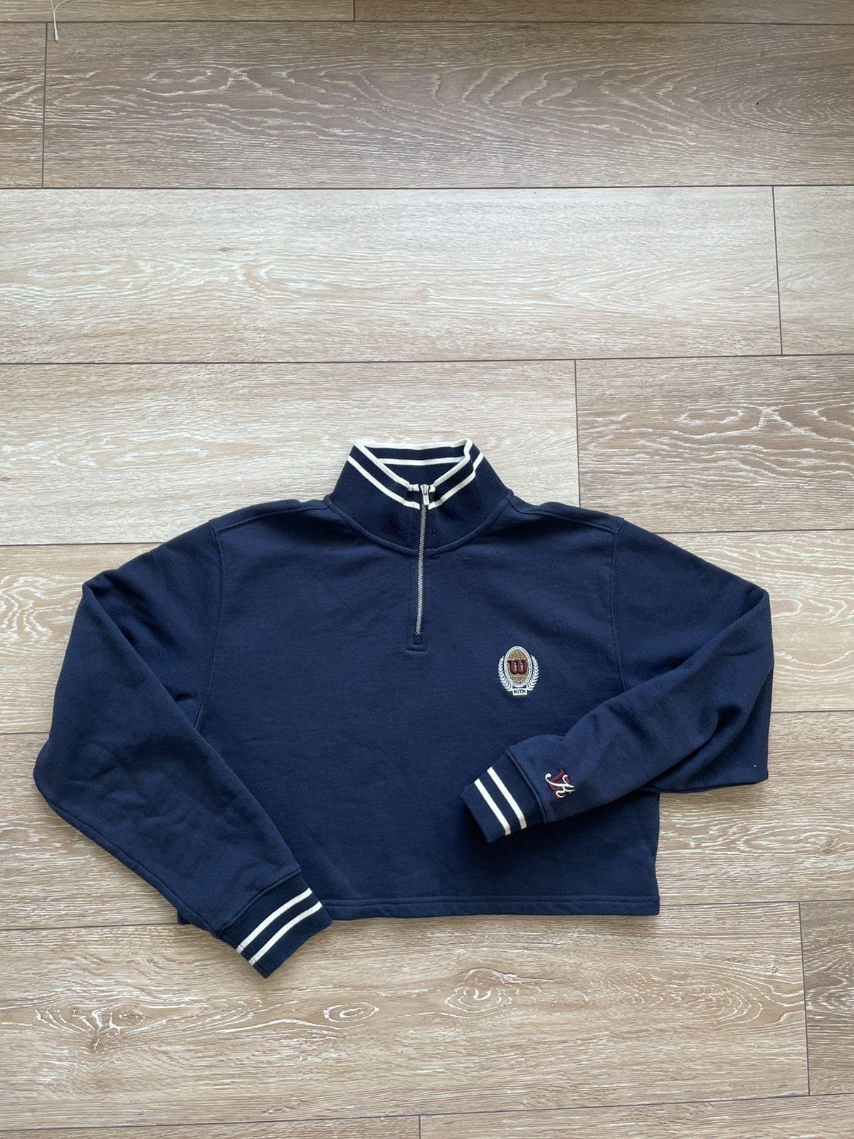 Kith × Wilson Kith x Wilson Cropped Quarter Zip Up Pullover Women's Small Size S / US 4 / IT 40 - 8 Thumbnail