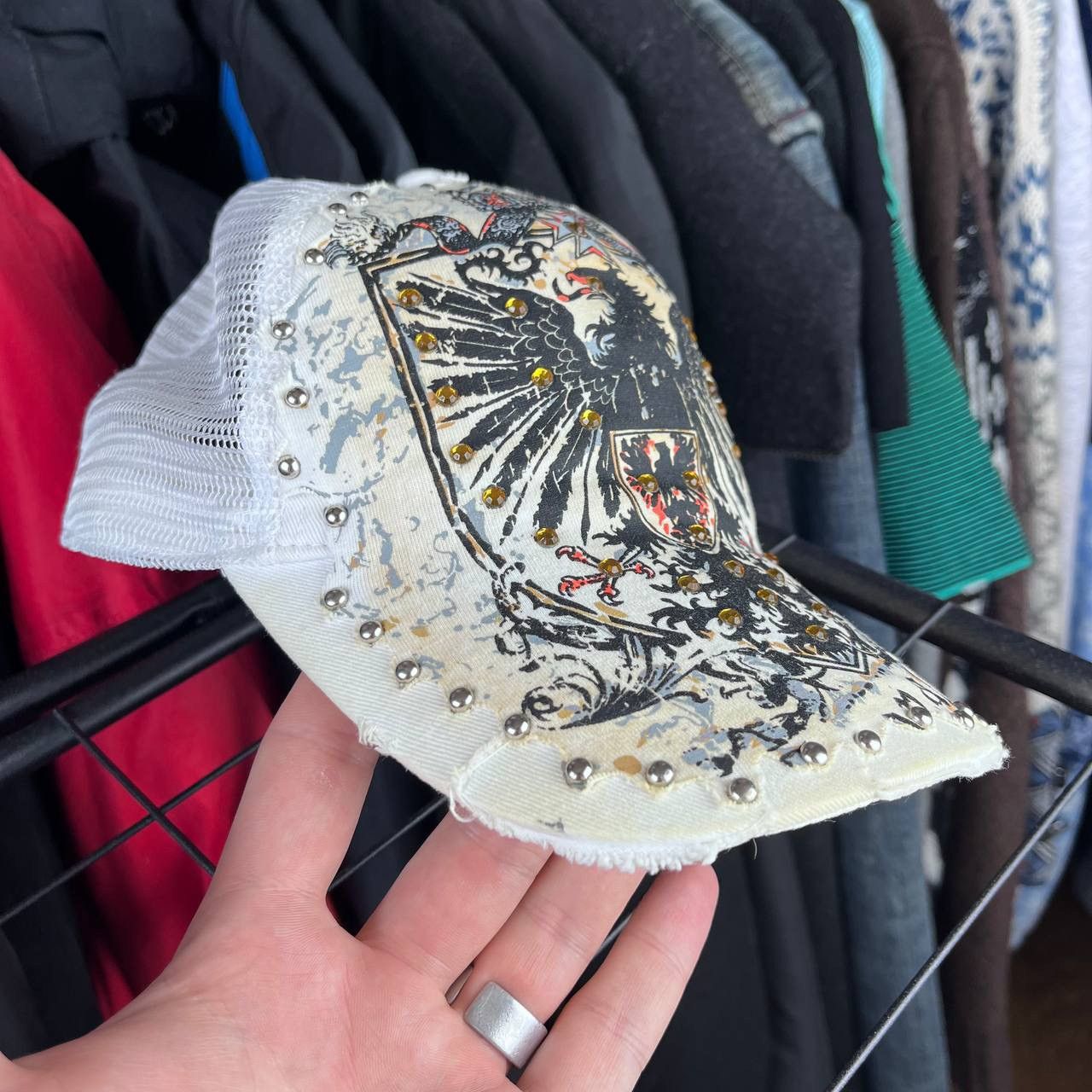 Designer × Vintage Vintage BulZeye Distressed Snapback Cap Hat Y2k Size ONE SIZE - 4 Thumbnail