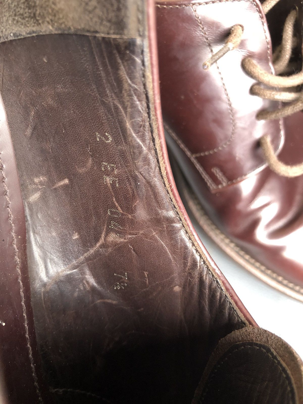 Prada PRADA Brown Leather Men’s Derby Dress shoes Size 7.5 Size US 7.5 / EU 40-41 - 10 Thumbnail