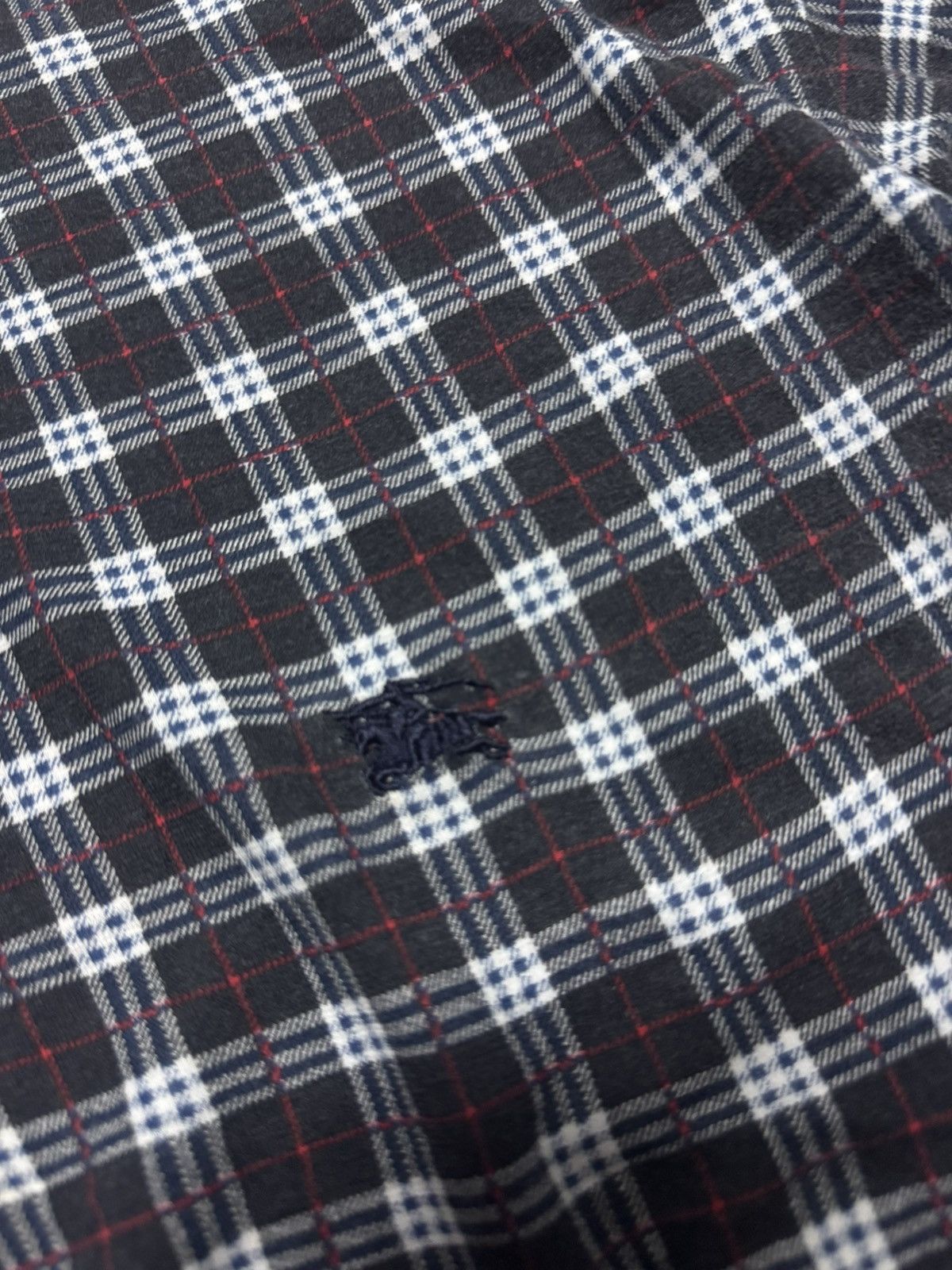 Burberry VINTAGE 1990s Burberry Novacheck Plaid Coller Ringer Size US M / EU 48-50 / 2 - 6 Thumbnail