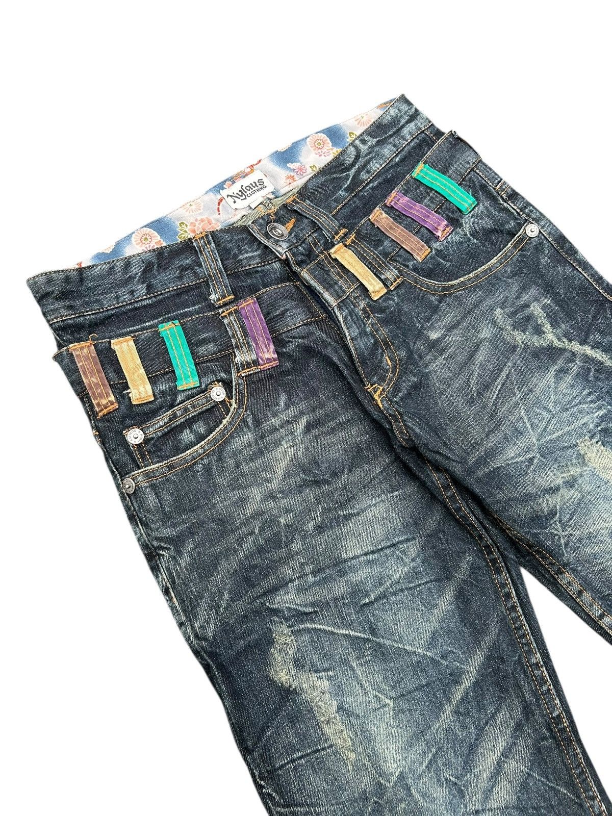 Kapital Nylaus Double Waist Japanese Punk Bondage Style Denim Jeans Size US 30 / EU 46 - 5 Thumbnail