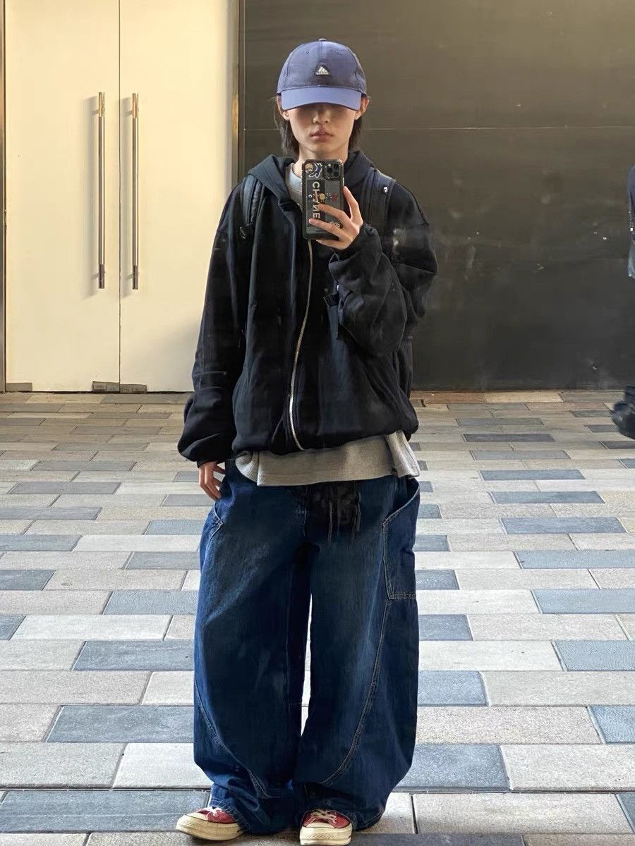 Japanese Brand × Jean Blue Baggy Denim Jeans Vintage Style Size US 26 / EU 42 - 8 Thumbnail