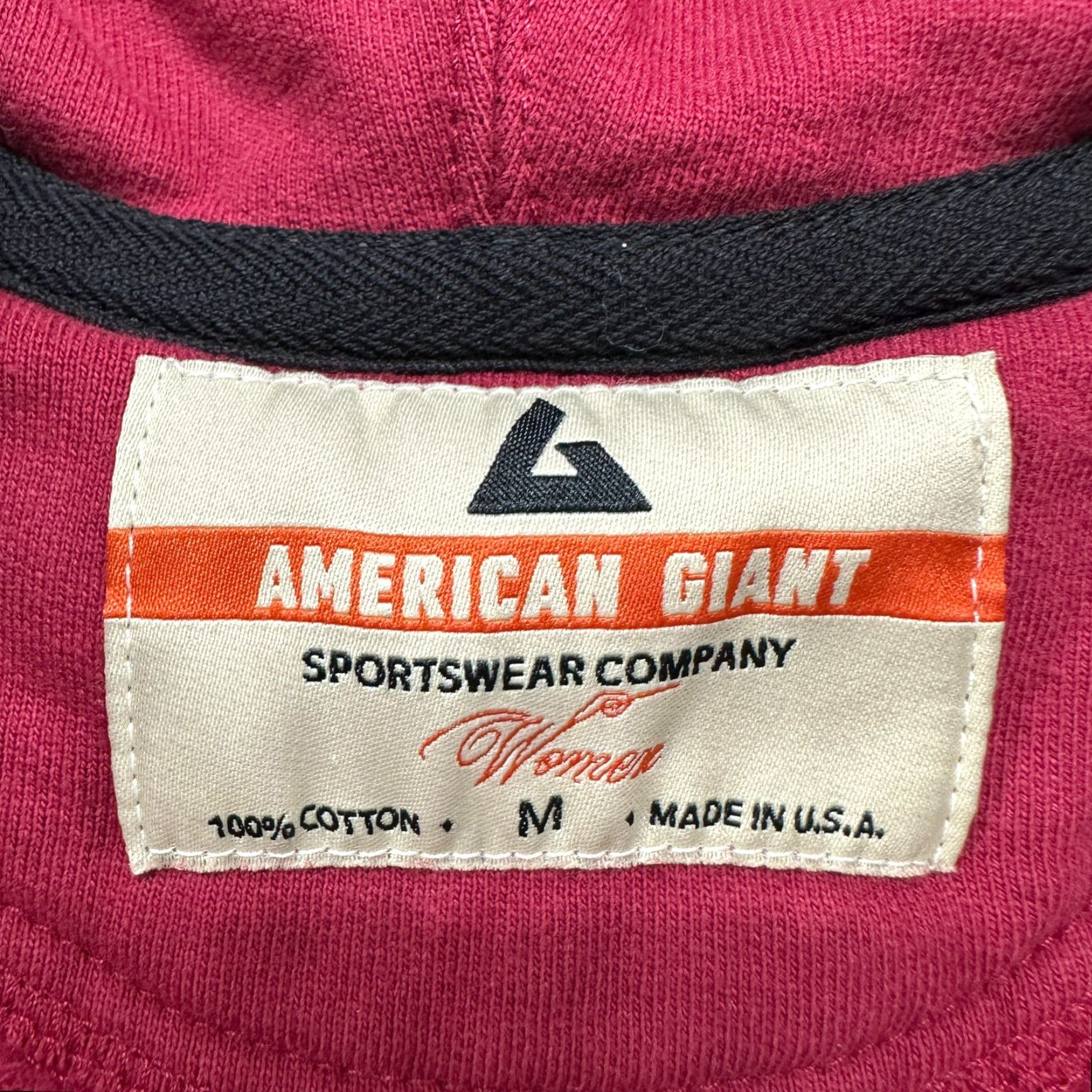 Vintage American Giant Hoodie Womens M Red Full Zip Hooded Cotton Heavyweight USA Streetwear 90s Grunge Womens Size M / US 6-8 / IT 42-44 - 7 Thumbnail