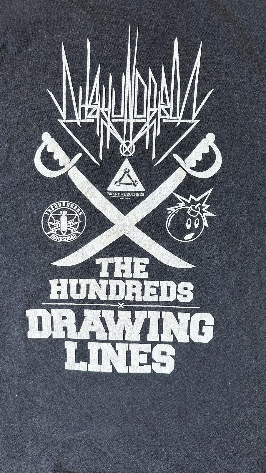 The Hundreds VINTAGE THE HUNDREDS DRAWING LINES BLACK TEE Size US M / EU 48-50 / 2 - 6 Thumbnail