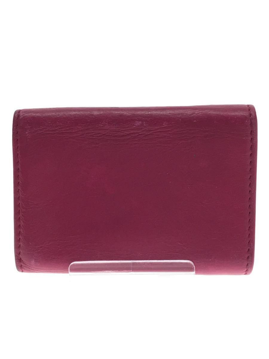 Balenciaga Balenciaga Leather Tri-Fold Wallet Pink Size ONE SIZE - 2 Thumbnail