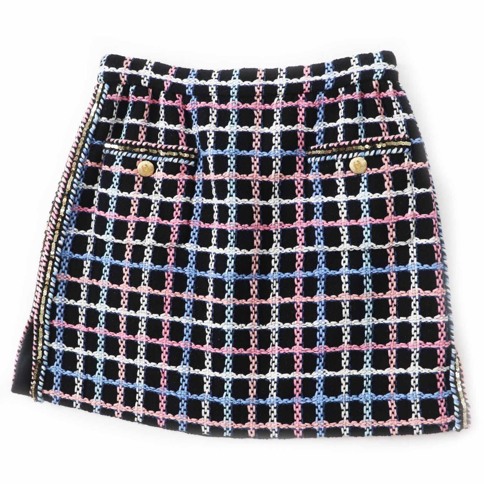 Chanel Chanel Chanel 22 Runway wear Cotton Polyamide Tweed Skirt Cotton Skirts P72501 DUTY FREE for USA Size ONE SIZE - 1 Thumbnail
