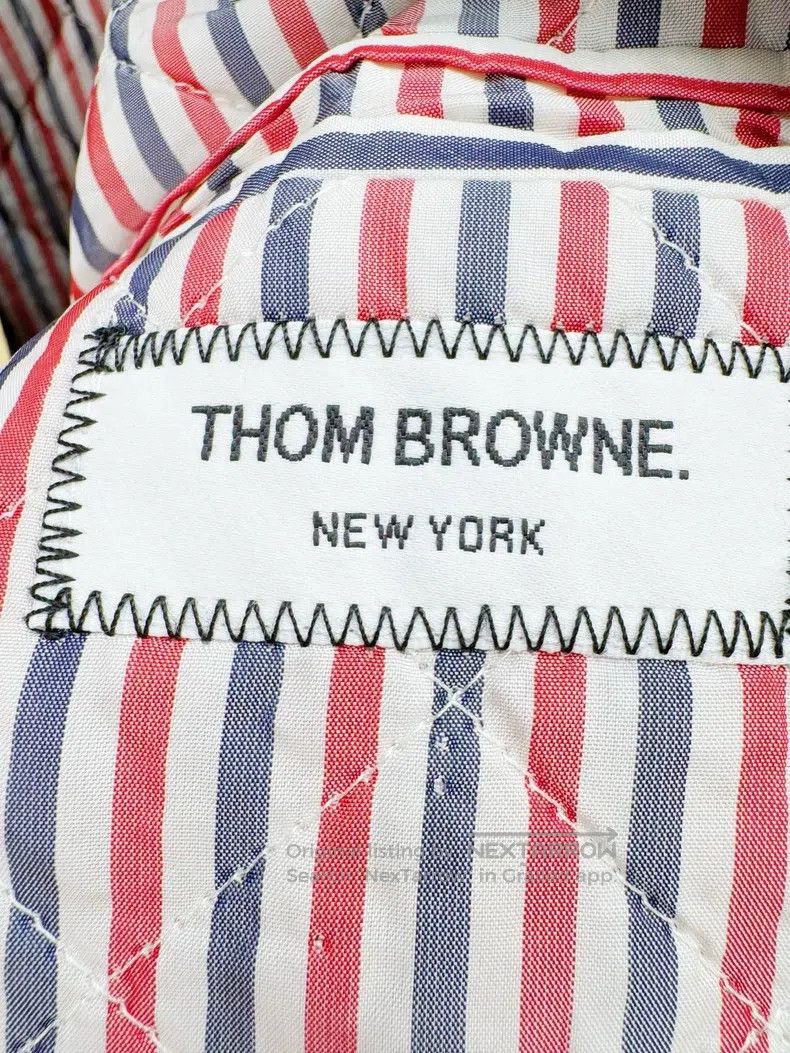 Thom Browne Thom Browne Leather Padded Casual Baseball Jacket Size US L / EU 52-54 / 3 - 6 Thumbnail