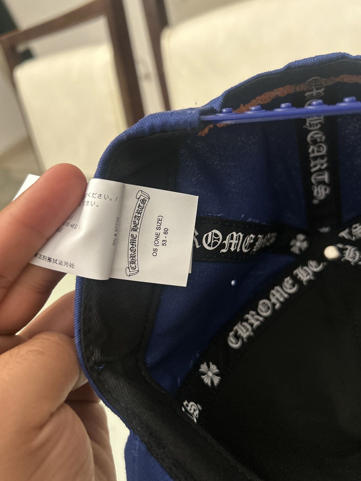 Chrome Hearts Chrome Hearts CH Blue/Yellow BaseBall Hat Size ONE SIZE - 3 Thumbnail