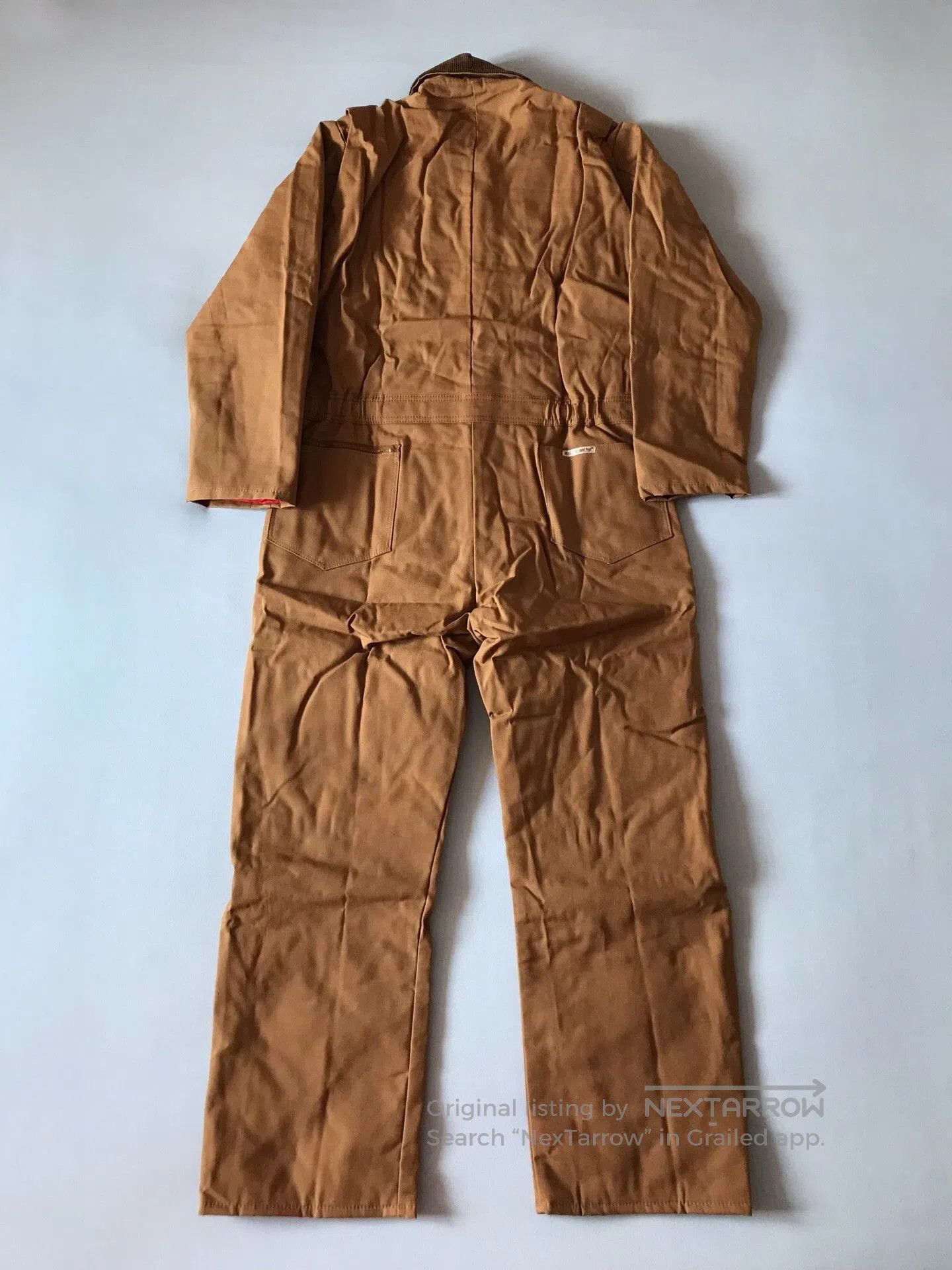 Walls 1980s USA Walls Brown Quilted Canvas Coverall. Size US 31 - 2 Thumbnail