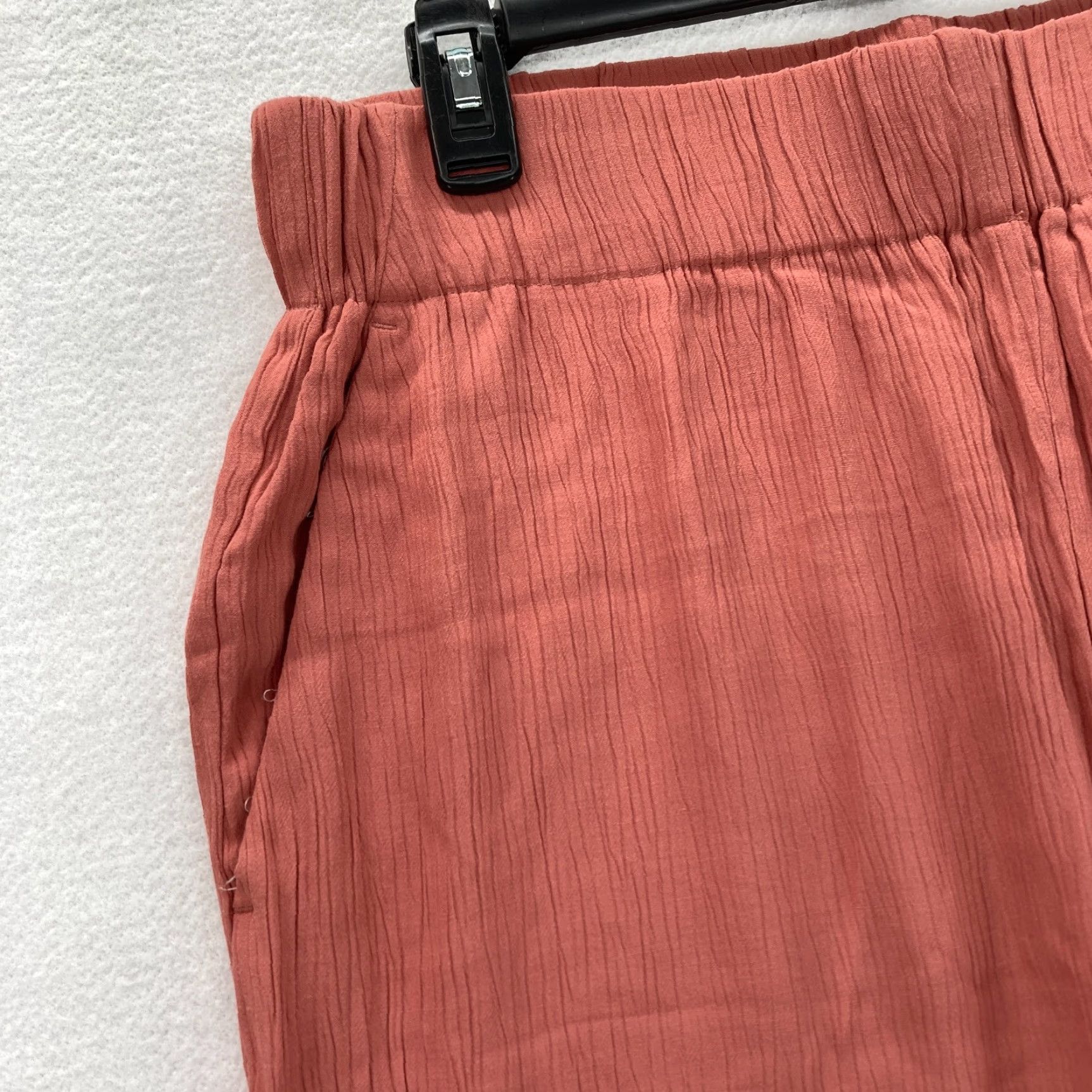 Loft LOFT Outlet Pants Women's Large Pull On High Rise Straight Red Stretch Fabric Size 36" / US 14 / IT 50 - 3 Thumbnail