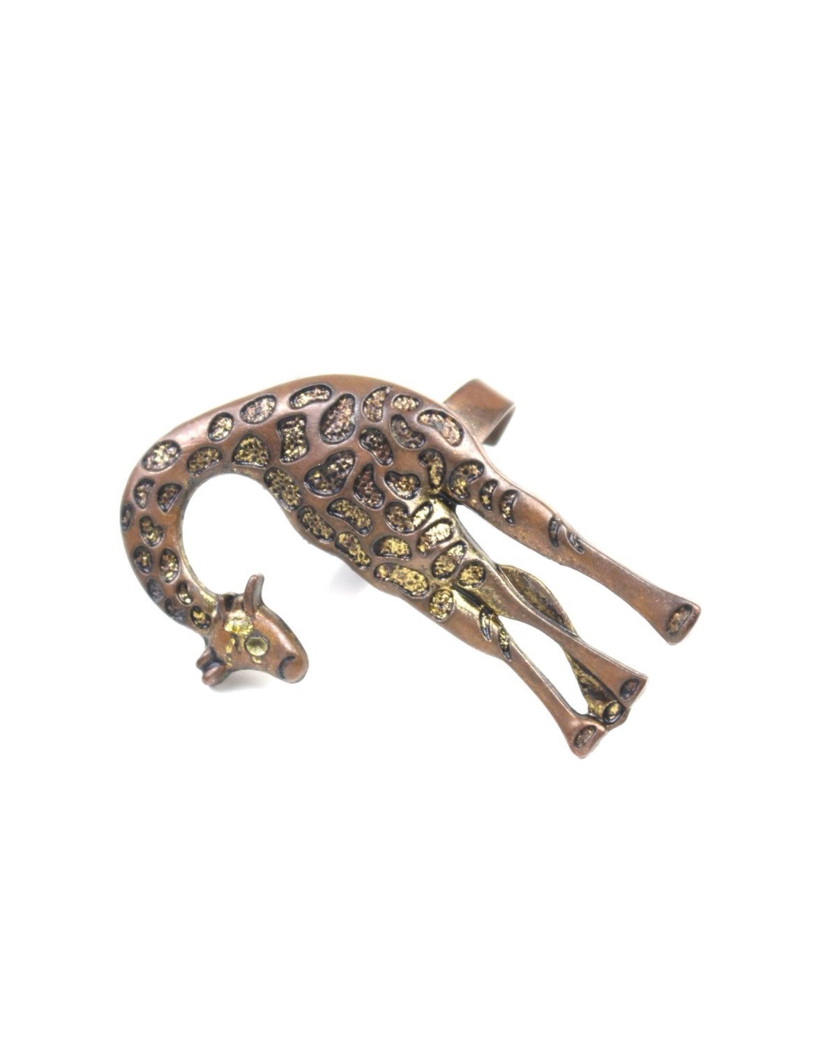 Vintage 2000S JAPANESE MADE GIRAFFE MOTIF BRONZE RING Size ONE SIZE - 1 Thumbnail