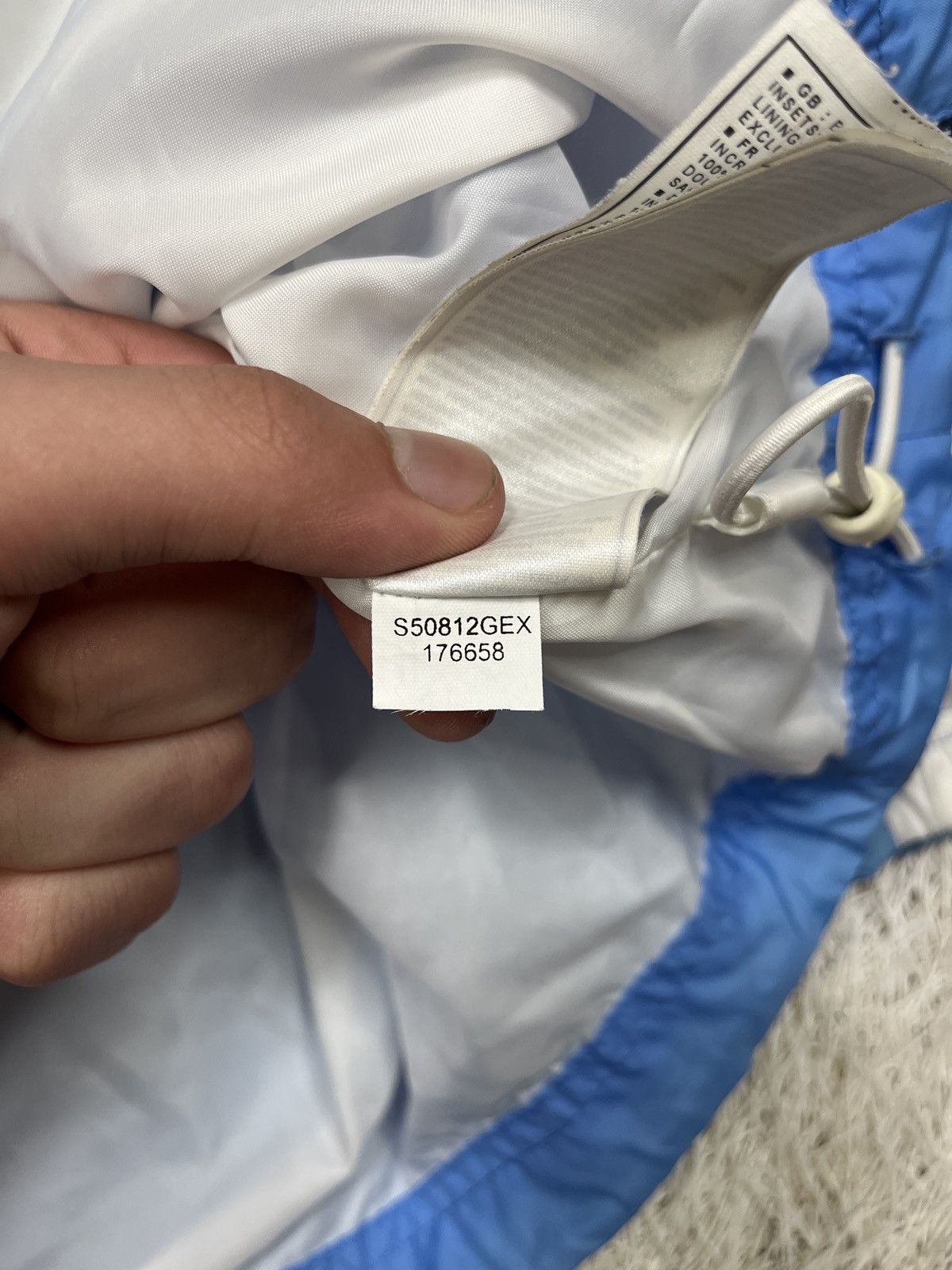 Vintage Vintage 90s Nike Blue White Nylon Zip-Up Track Jacket Y2K Size US L / EU 52-54 / 3 - 5 Thumbnail