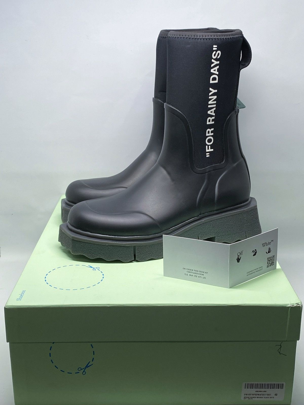 Off-White Off-White Sponge Rubber Rain Boots size 40 Size US 10 / IT 40 - 11 Thumbnail