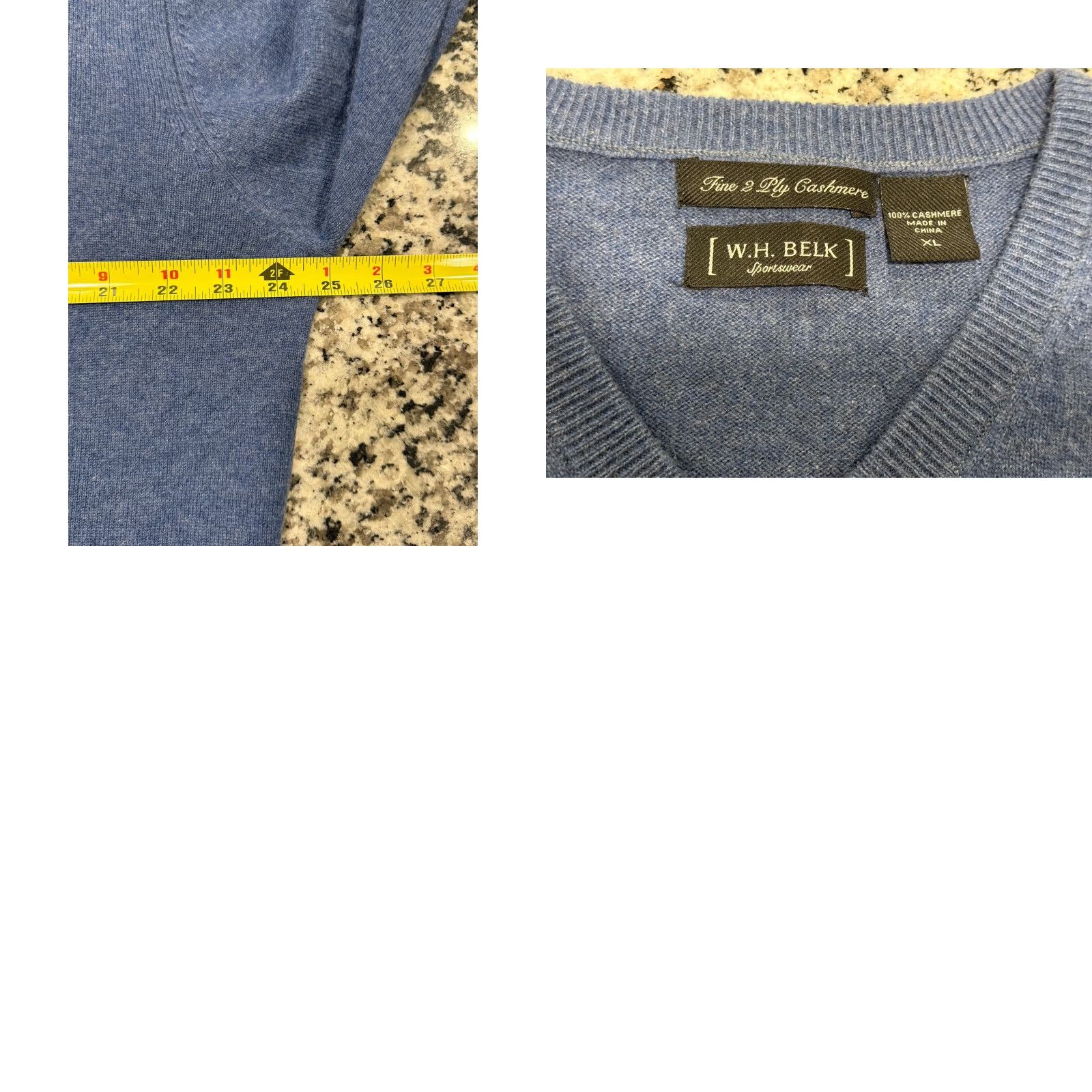 Vintage VINTAGE WH Belk Men’s Sweater Pullover Cashmere XL Fall Winter Casual Blue Gray Size US XL / EU 56 / 4 - 8 Thumbnail
