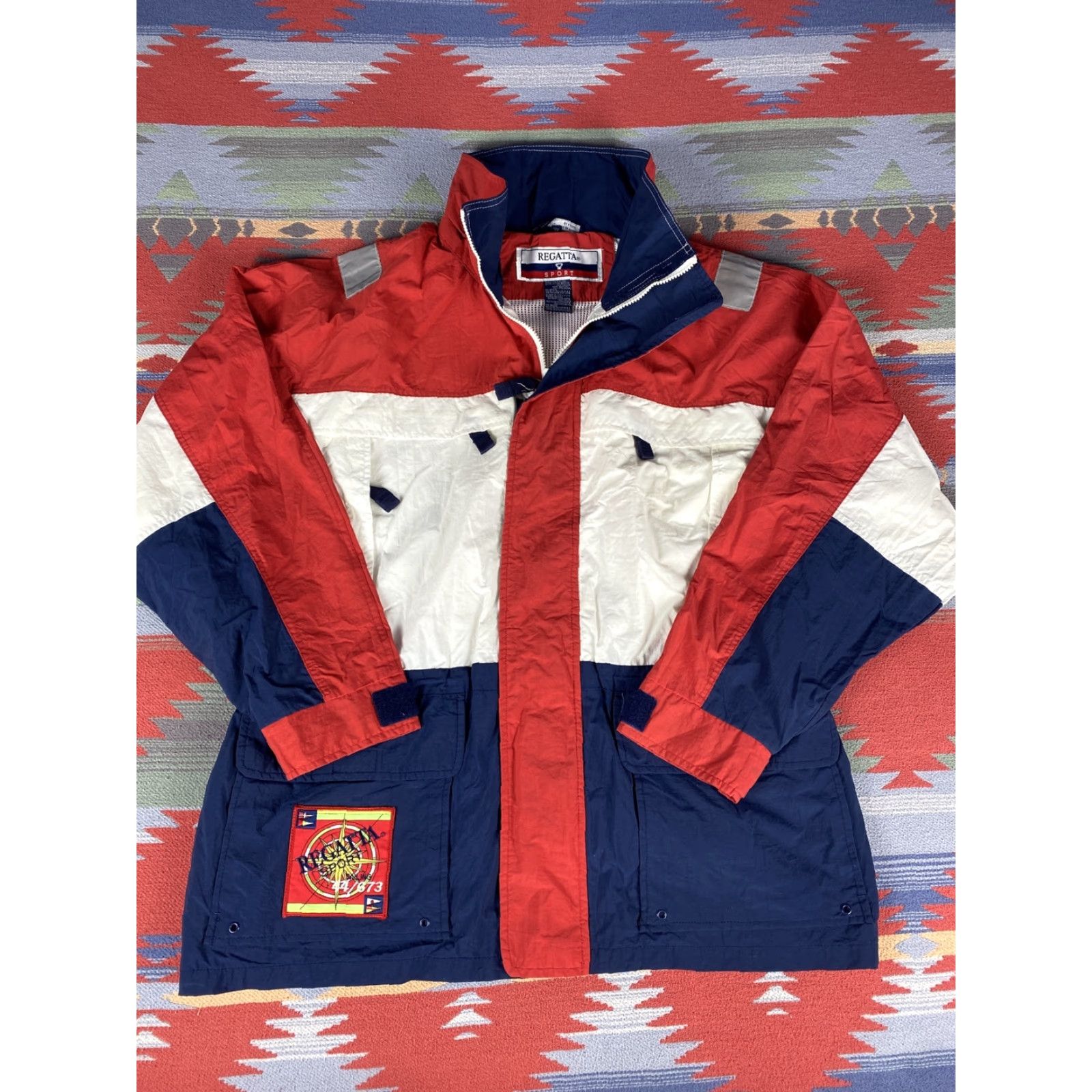 Vintage VINTAGE Regatta Sport Sailing Windreaker Parka Jacket XL Men Red White Blue 90s Size US XL / EU 56 / 4 - 2 Thumbnail