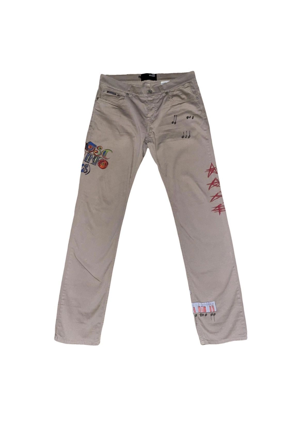 Moschino Love Moschino hand painted trousers (𝗥𝗔𝗥𝗘) Size US 33 - 1 Thumbnail
