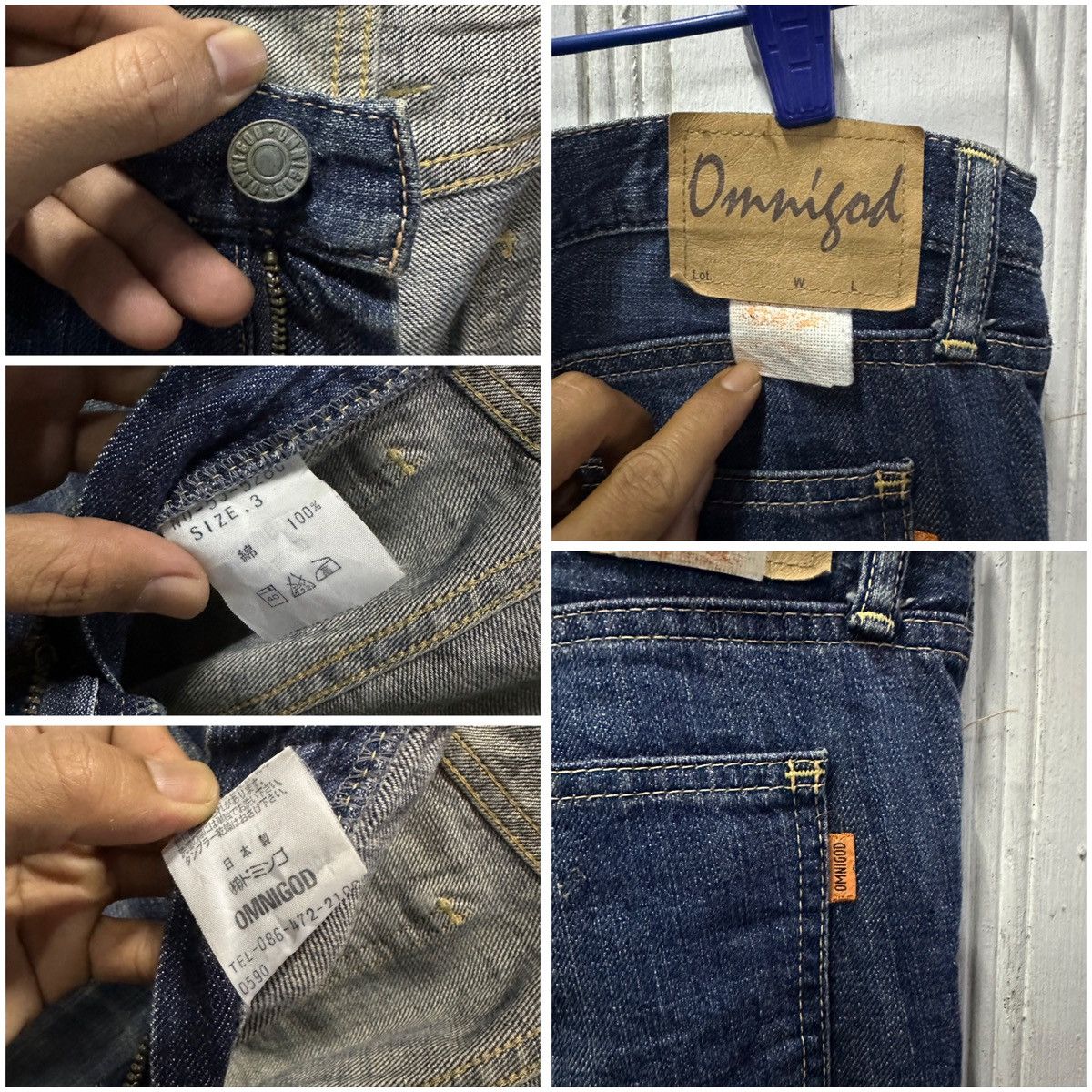 OMNIGOD 90’s Orange Tab Vintage OMNIGOD Denim Pants Made In Japan Size US 33 - 12 Thumbnail
