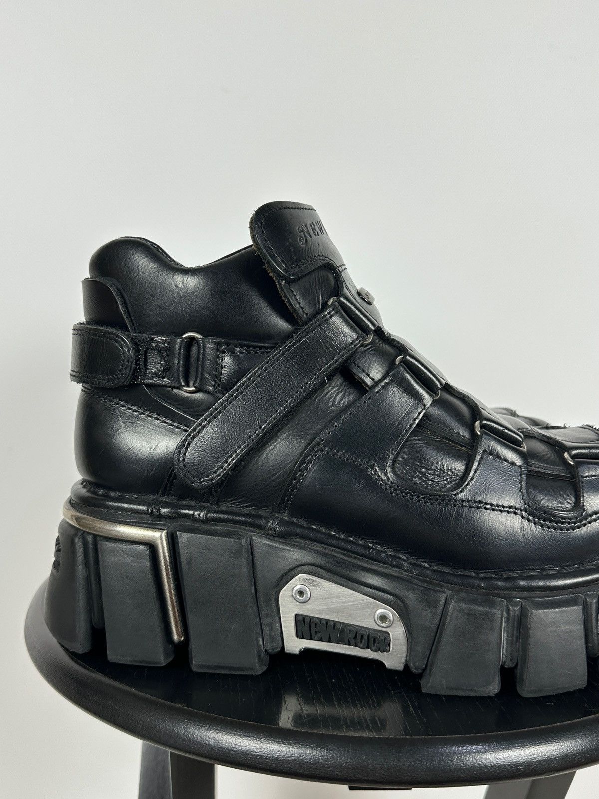 New Rock Vintage New Rock M.283 Terminator E-14 Black Leather Boots Size US 9 / EU 42 - 15 Thumbnail