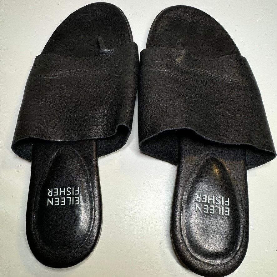 Eileen Fisher Eileen Fisher Leather Slides Sandals 6.5 Minimalist Size US 6.5 / IT 36.5 - 4 Thumbnail