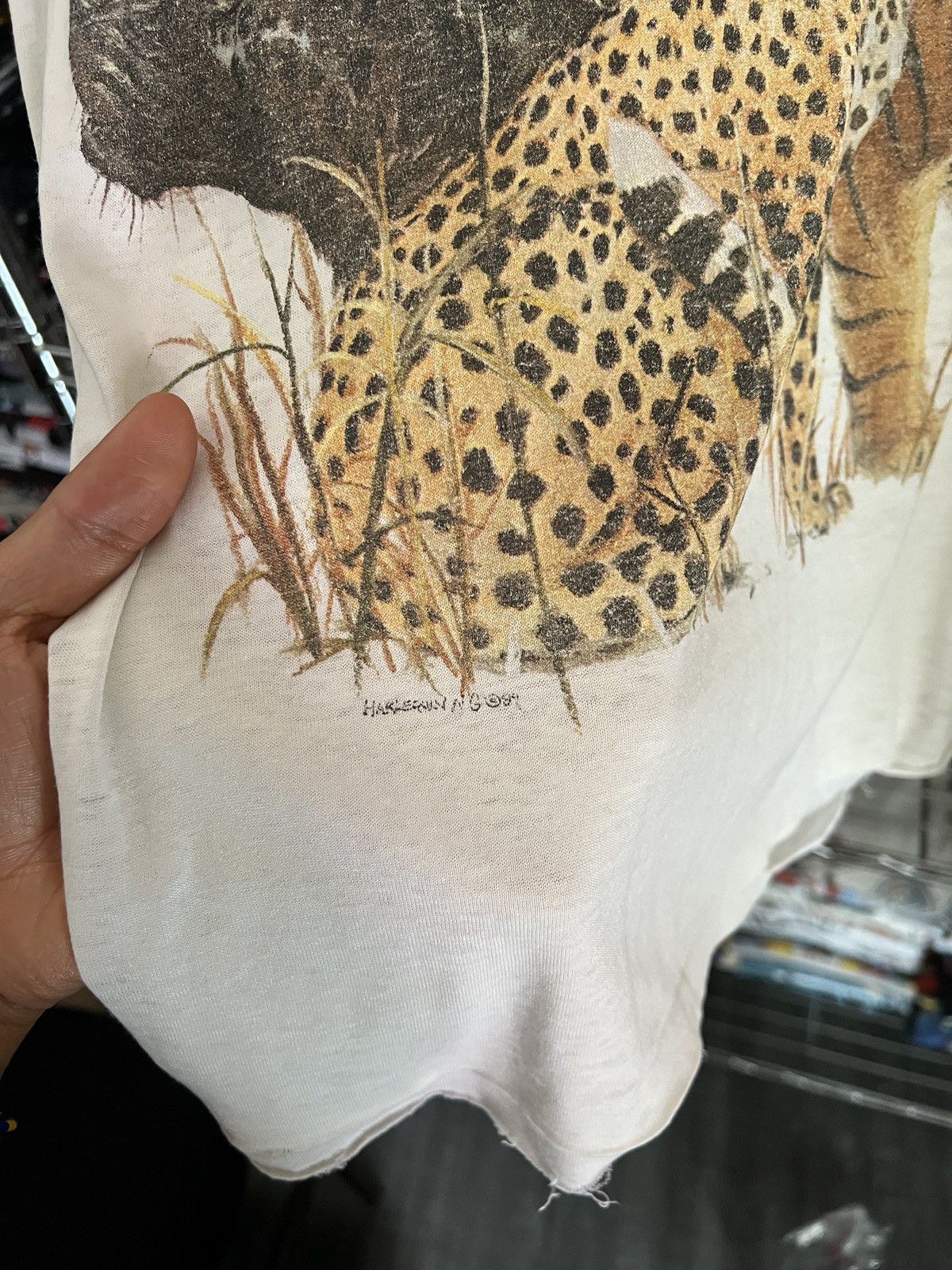 Habitat 1989 Extinction Is Forever Zoo Nature Biolchini 80s Cats Tee Size US L / EU 52-54 / 3 - 5 Thumbnail