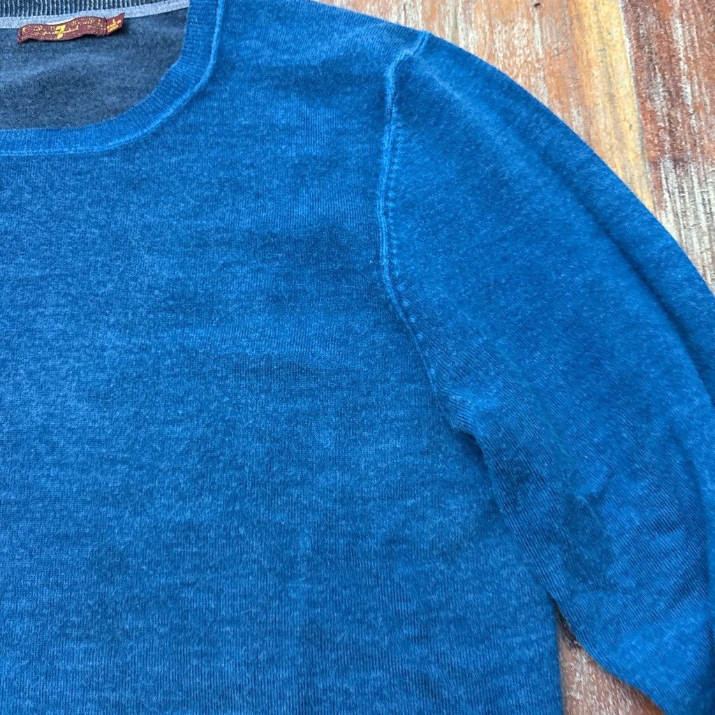 7 For All Mankind 7 For All Mankind Women’s Blue Crewneck Sweater L 100% Wool Size L / US 10 / IT 46 - 4 Thumbnail
