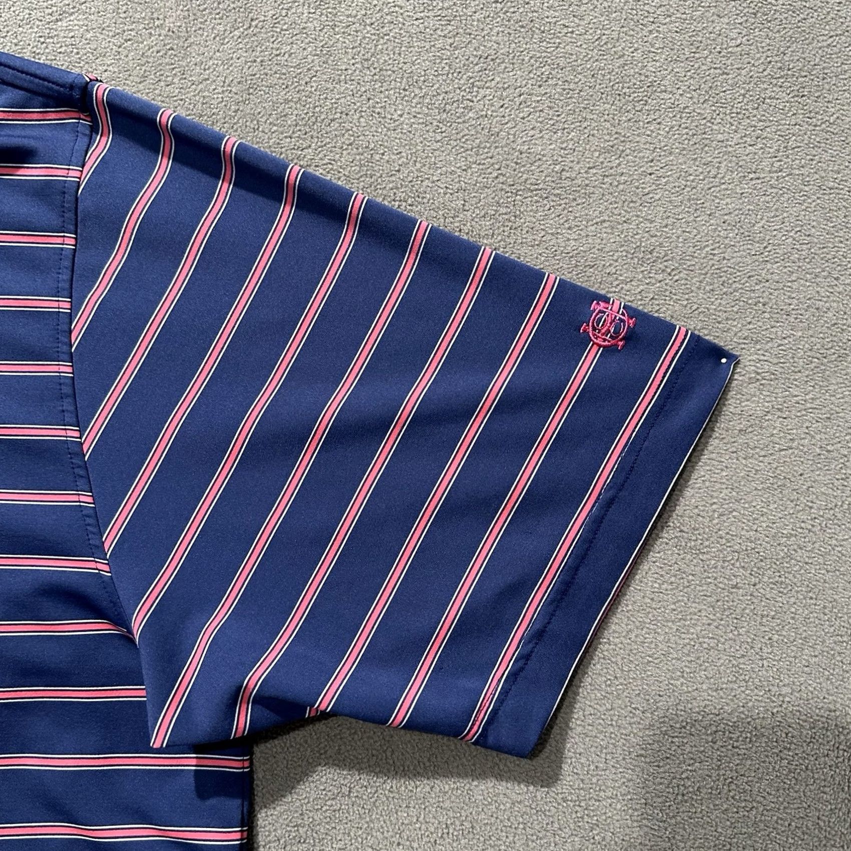 Peter Millar Peter Millar Polo Shirt Mens XL Blue/Pink Striped Golf Logo Summer Comfort Size US L / EU 52-54 / 3 - 6 Thumbnail