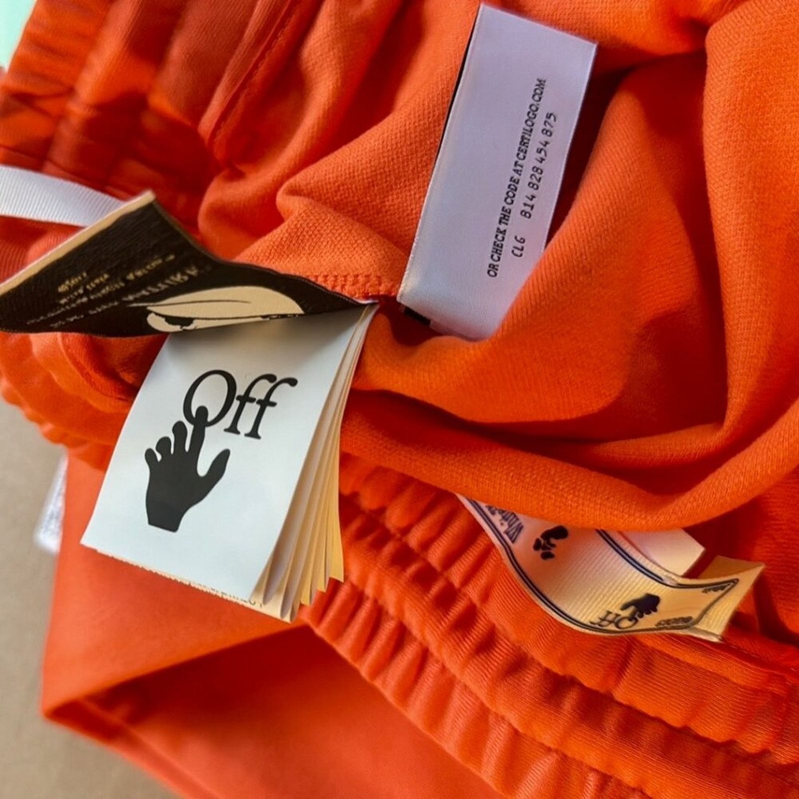 Off-White Off White Hand Off Slim Track Pants Orange L Size US 34 / EU 50 - 8 Thumbnail
