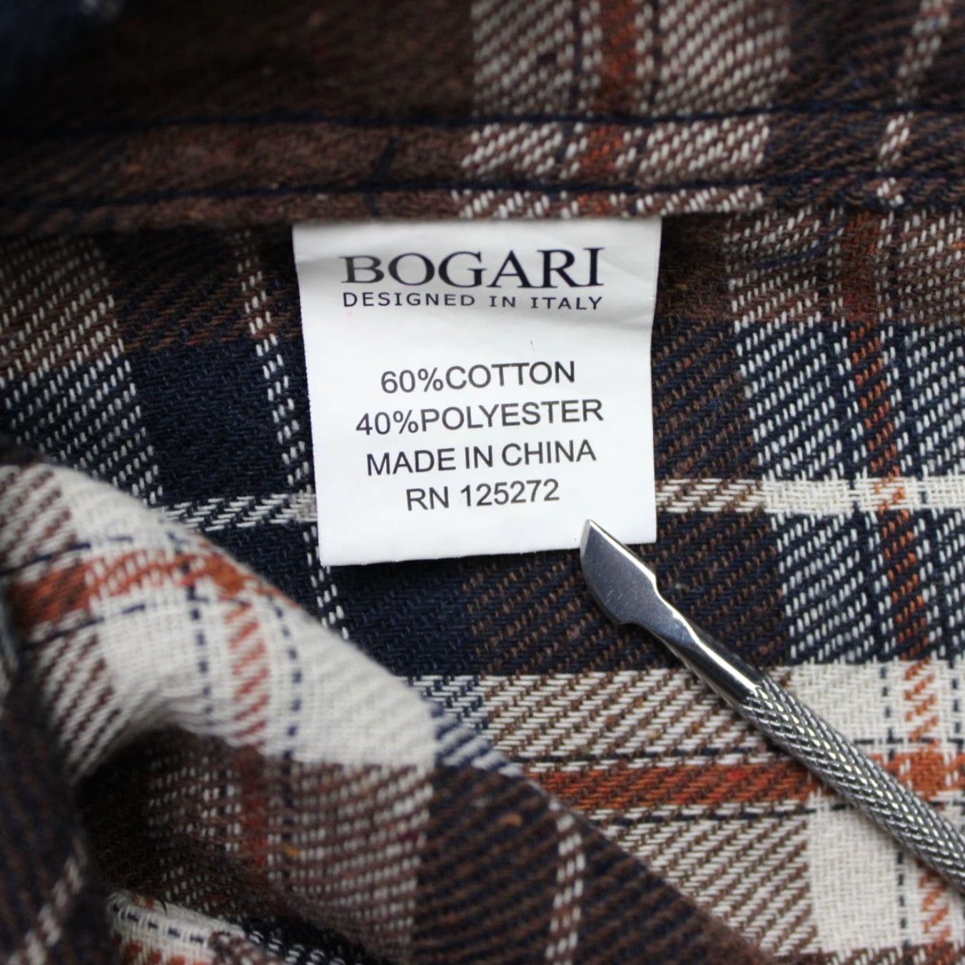 Vintage Tailor Vintage Shirt Mens Medium Brown/Blue Plaid Flannel Button-Up Long Sleeve NWT Casual Workwear Size US M / EU 48-50 / 2 - 6 Thumbnail