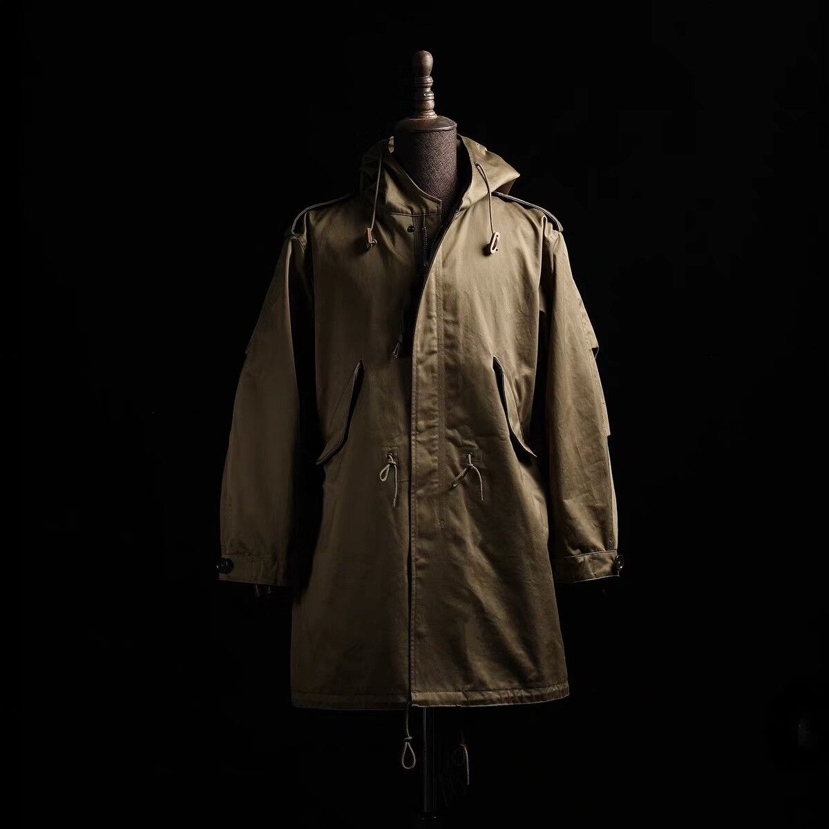 Gimo's GIZEMO Khaki M51 Parka Trench Coat Size US XXS / EU 40 - 1 Thumbnail