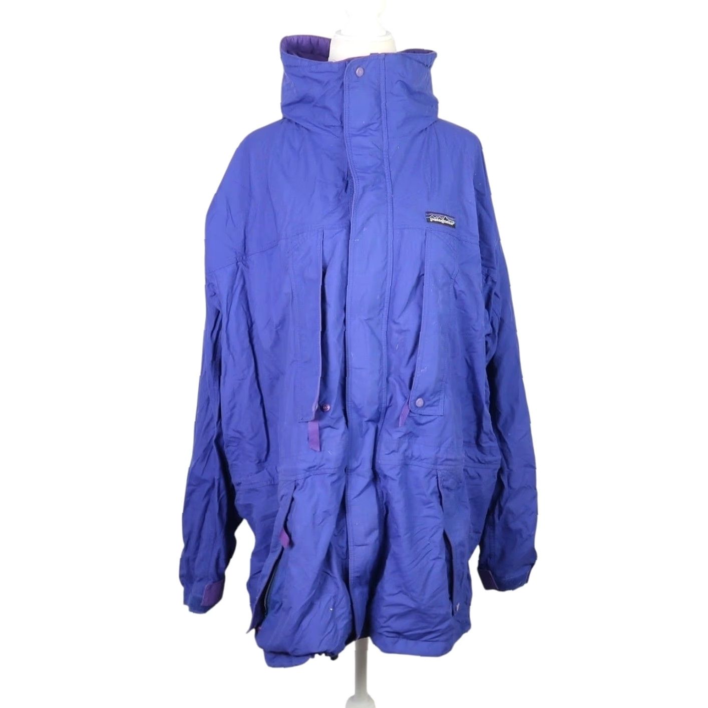 Patagonia VINTAGE Patagonia windbreaker jacket Royal Purple Nylon zip front Women L 90s Vintage Mens Womens Girls Size L / US 10 / IT 46 - 2 Thumbnail