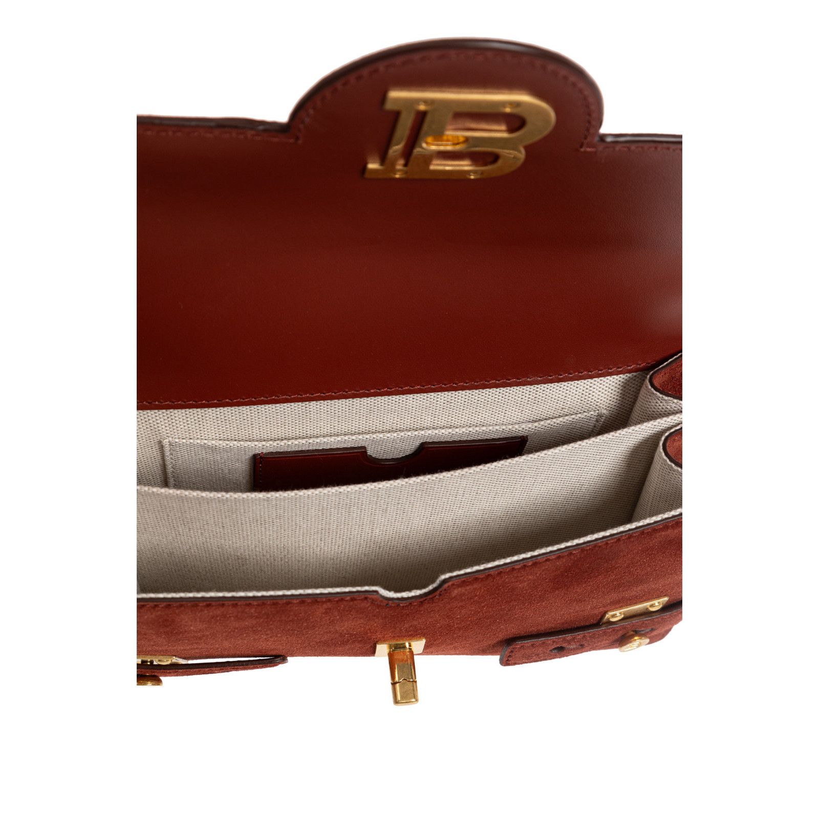 Balmain BALMAIN B-Buzz 24 Red Suede Shoulder Bag New & Authentic Size ONE SIZE - 4 Thumbnail