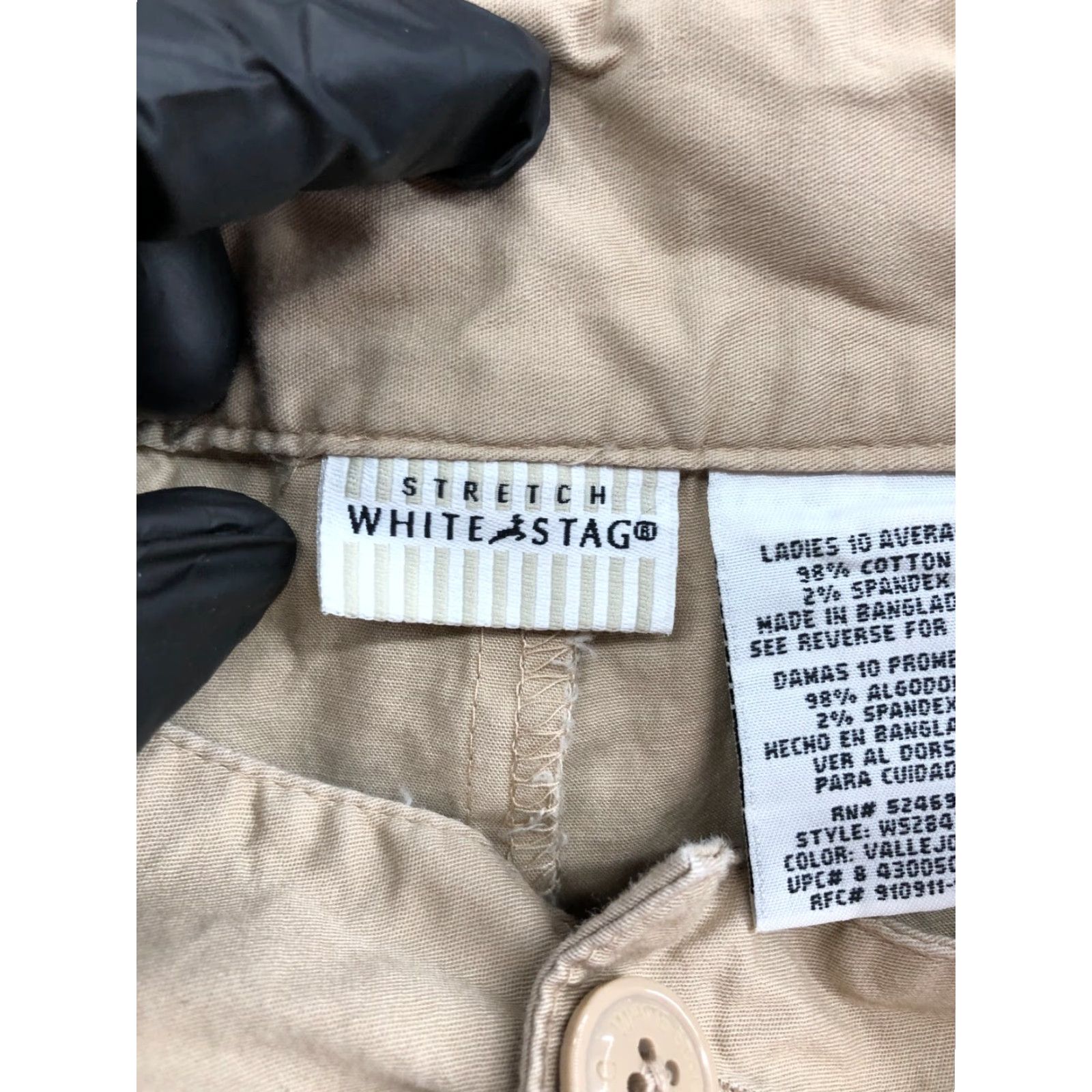 Vintage White Stag Skirt Womens Midi A-Line Casual 10 Beige White Stag Logo Lined Machine Washable Cotton Twill - Regular 10 Women’s Size 32" / US 10 / IT 46 - 7 Thumbnail