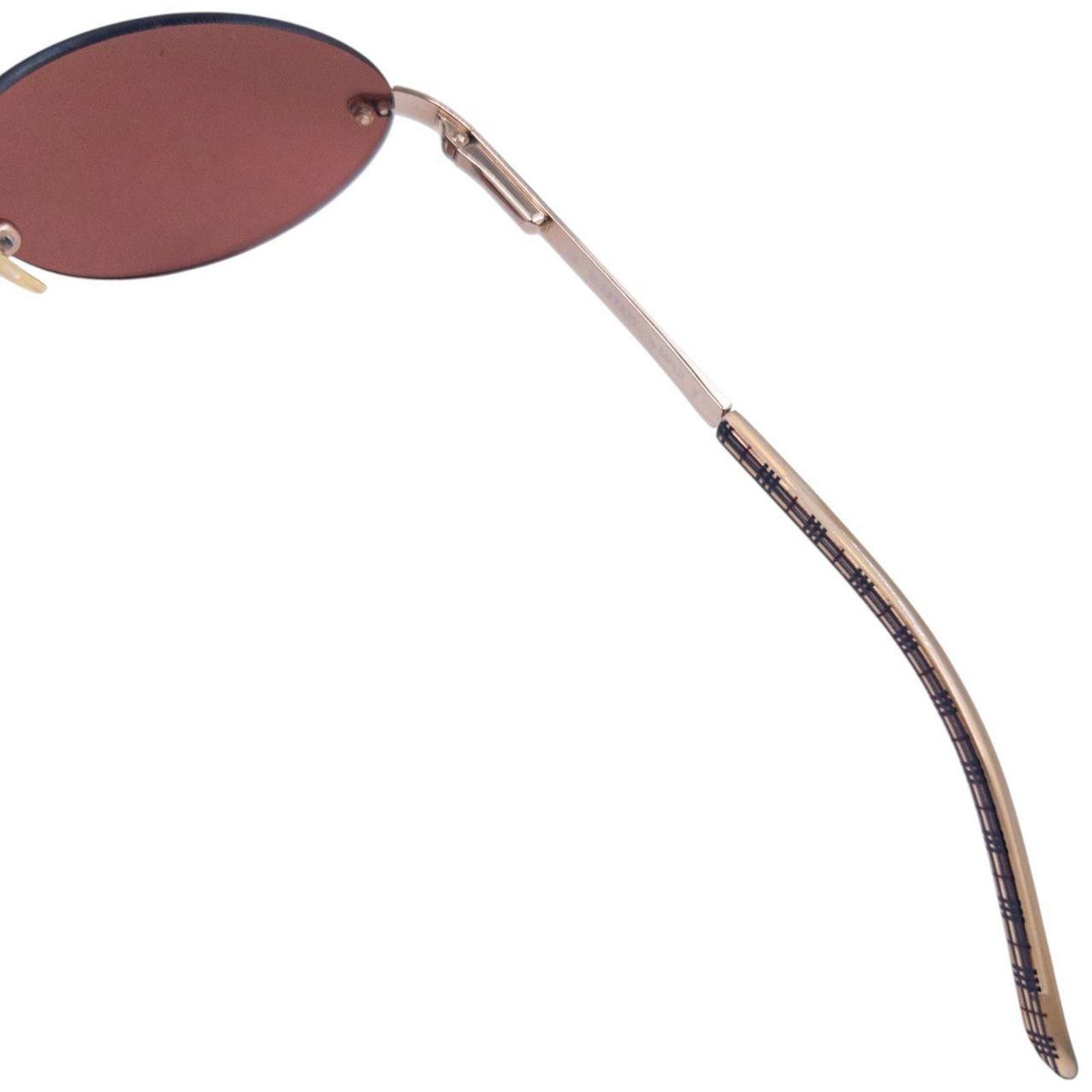 Burberry Vintage Burberry Nova Check Rimless Sunglasses Size ONE SIZE - 7 Thumbnail