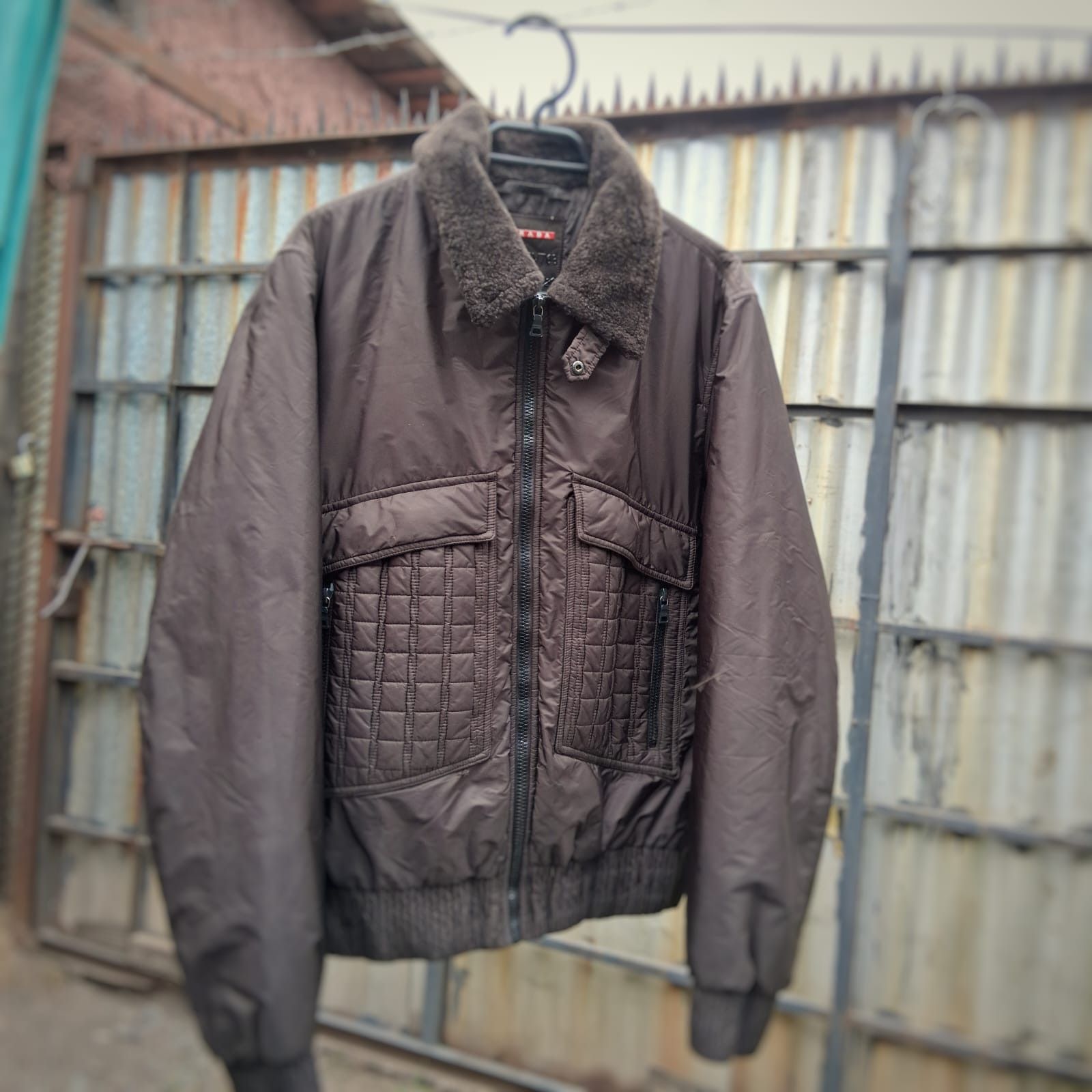 Prada Vintage Prada Sport Nylon Padded Jacket w/ Real Fur Collar Size US M / EU 48-50 / 2 - 1 Thumbnail