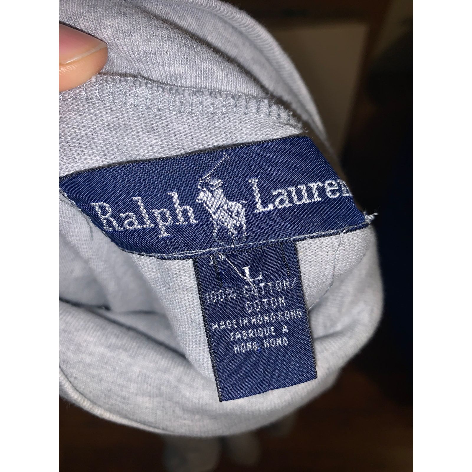 Ralph Lauren × Vintage Vintage Polo Ralph Lauren Turtleneck Gray Large Hong Kong Size US L / EU 52-54 / 3 - 4 Thumbnail