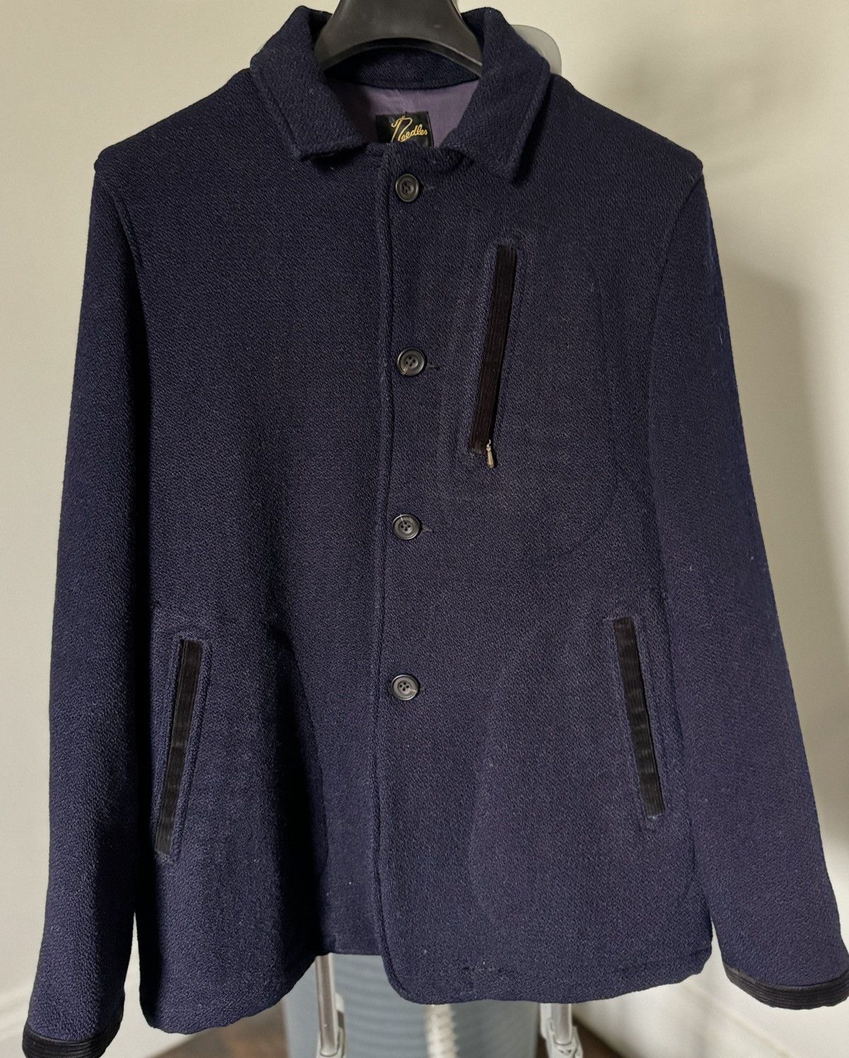 image of Needles Navy Coat, Men's (Size Medium)
