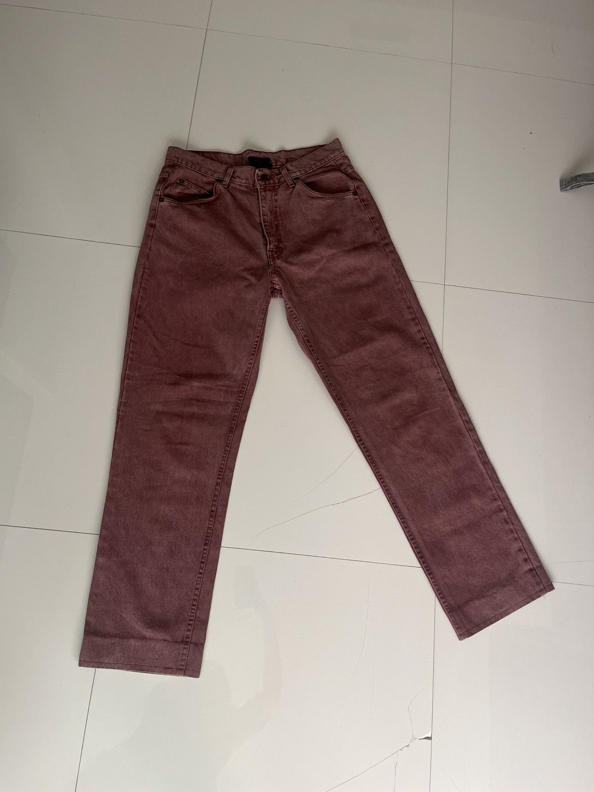 Valentino Valentino Jeans – Vintage Burgundy Designer Denim Size US 34 / EU 50 - 4 Thumbnail