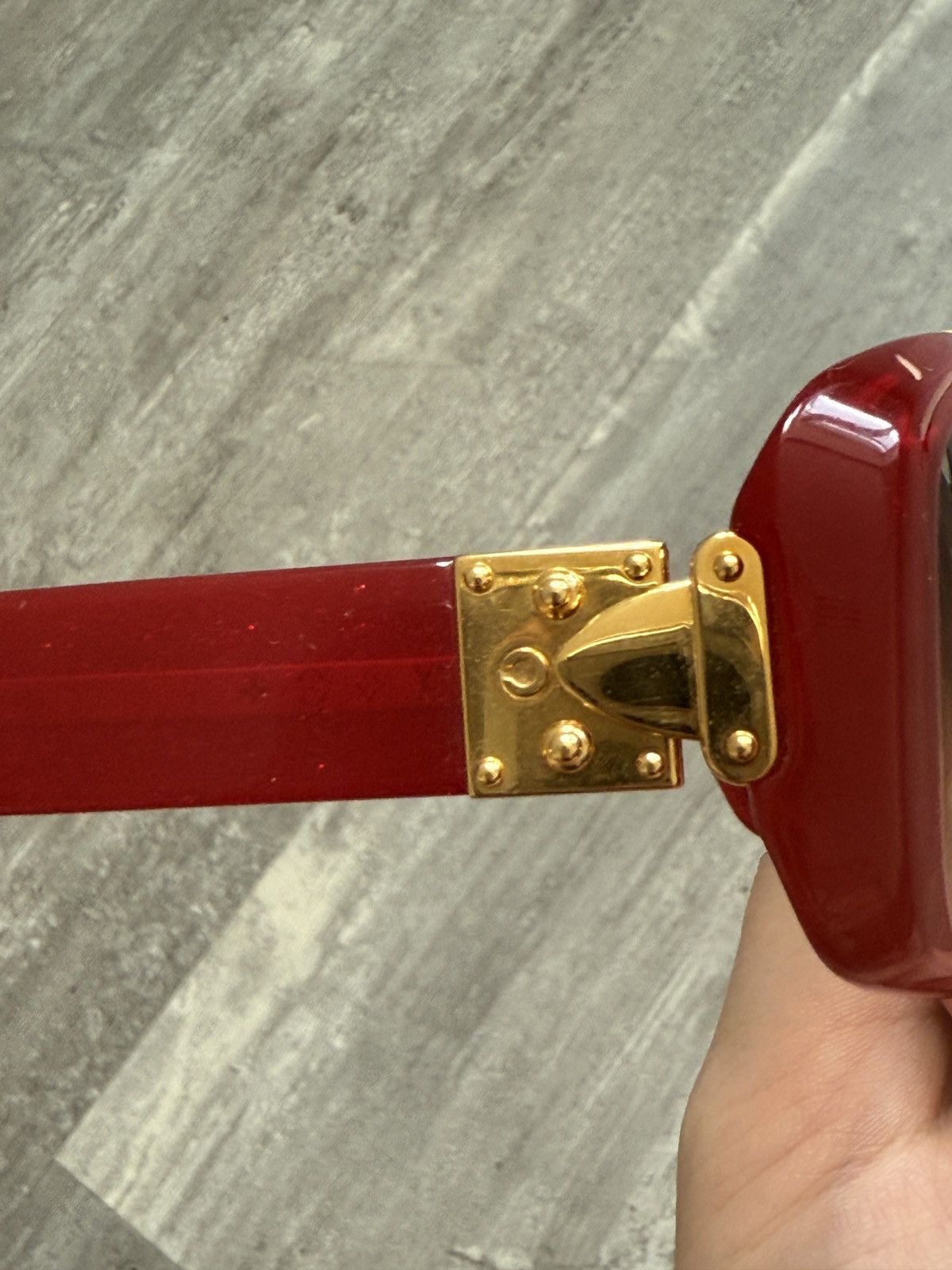 Louis Vuitton Y2K Louis Vuitton Red Sunglasses-Z0076W Size ONE SIZE - 10 Thumbnail