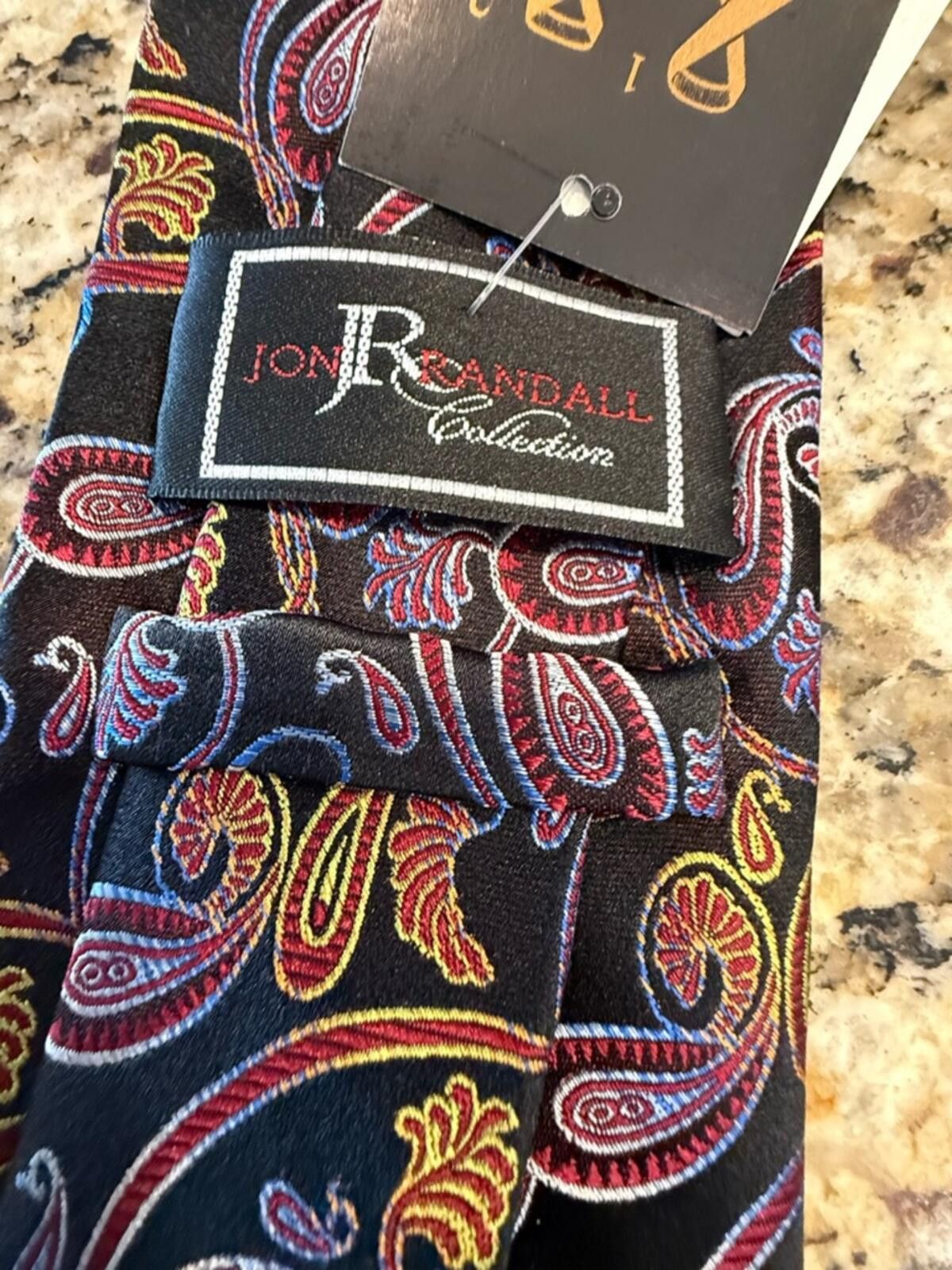 Other Jon Randall Jr. silk paisley tie purple yellow red blue Size ONE SIZE - 7 Thumbnail