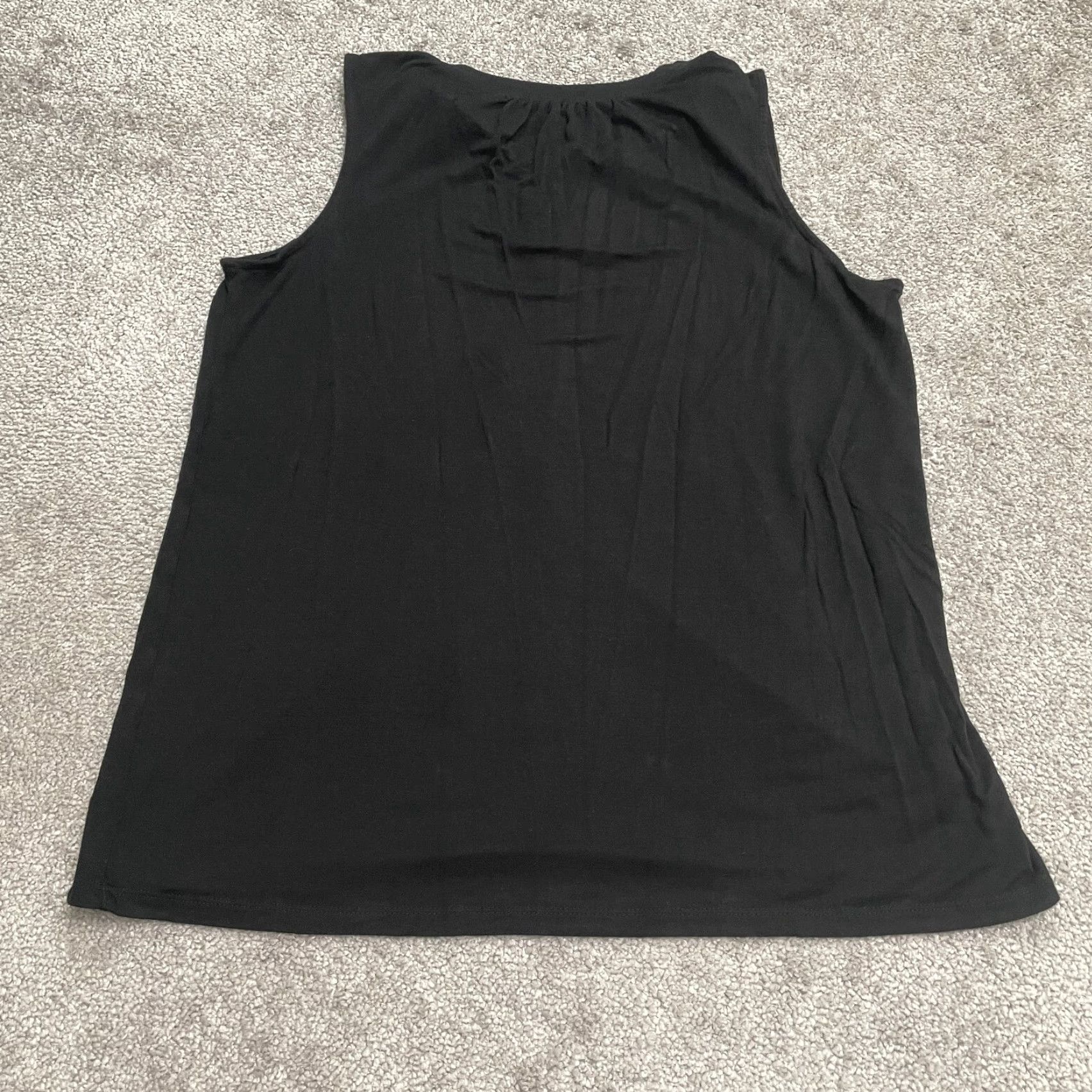 Loft Loft Tank Top Womens S Black Neck Tie Sleeveless Stretch Basic Casual Size S / US 4 / IT 40 - 2 Thumbnail