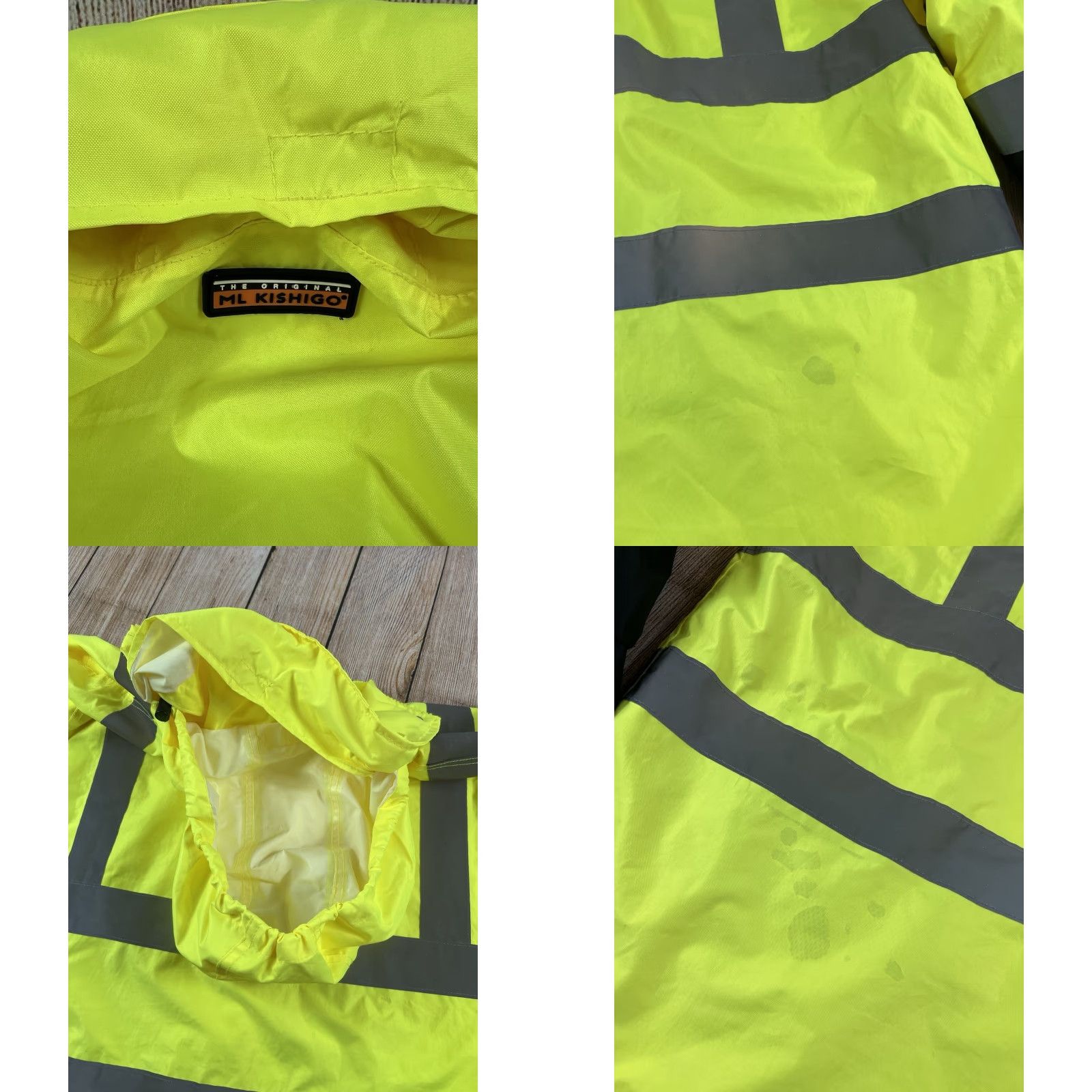 Vintage ML Kishigo Yellow Reflective Safety Coat High Visibility Jacket 2XL-3XL RWJ102 Size US XXL / EU 58 / 5 - 8 Thumbnail