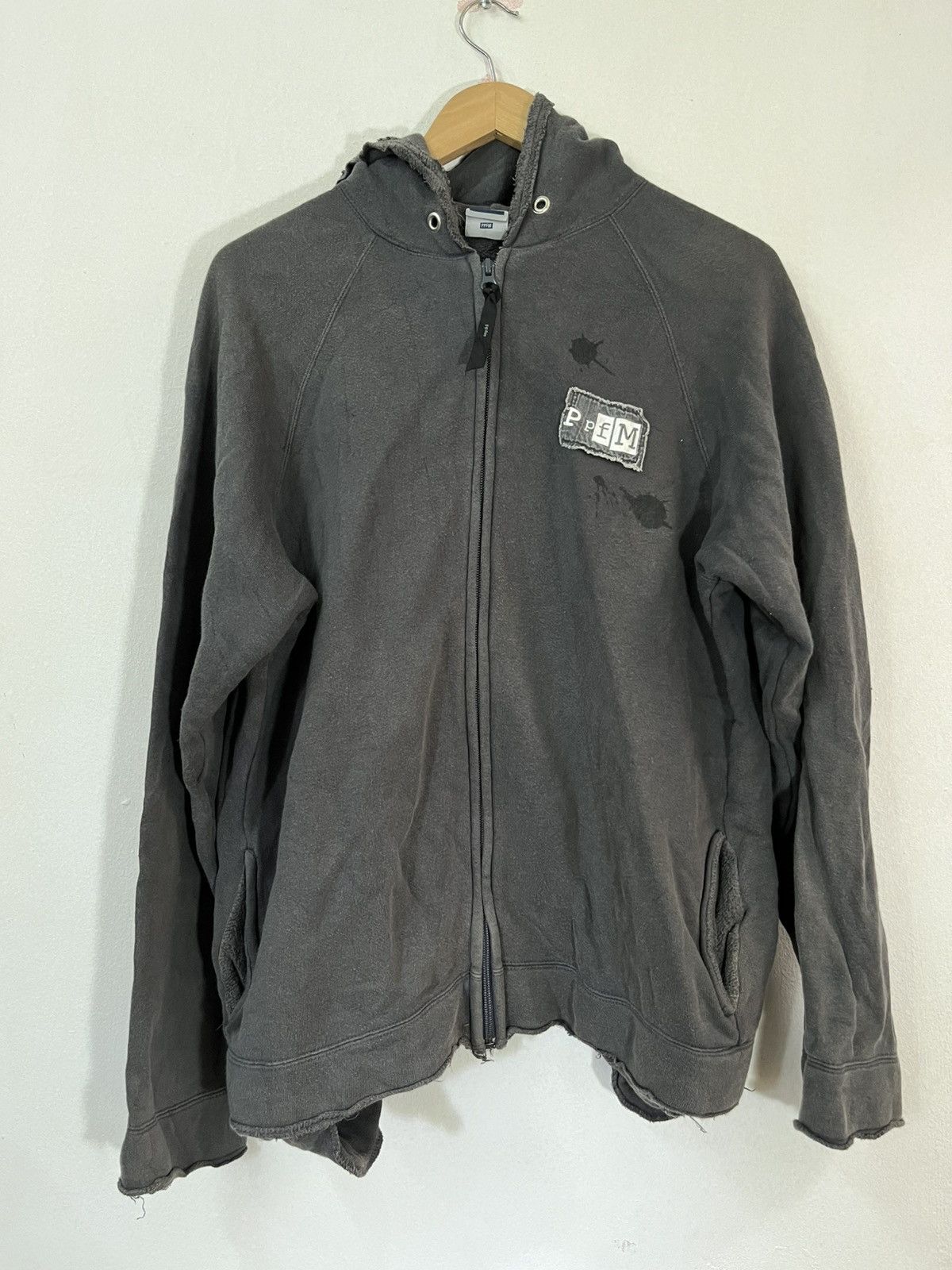 Japanese Brand × PPFM PPFM DISTRESS STYLE HOODIE ZIPPER JACKET Size US L / EU 52-54 / 3 - 1 Thumbnail
