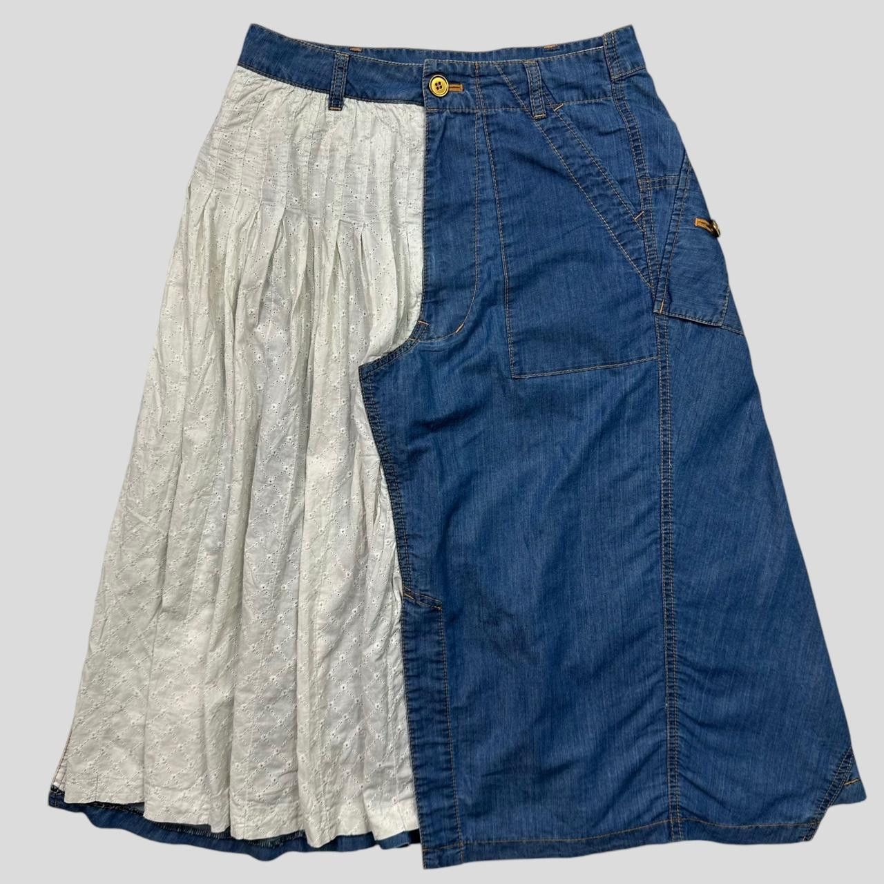 Comme des Garcons CDG Tricot 00’s Brodiere Denim Patchwork Cargo Skirt - M Size 28" / US 6 / IT 42 - 1 Thumbnail